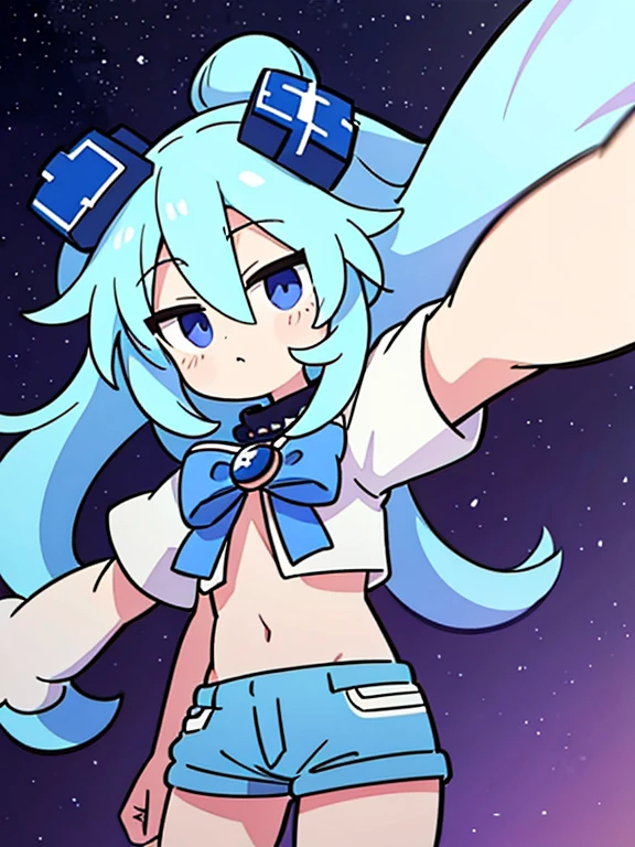aurora hair, light blue eyes, Breasts, Lolita Nude, torture