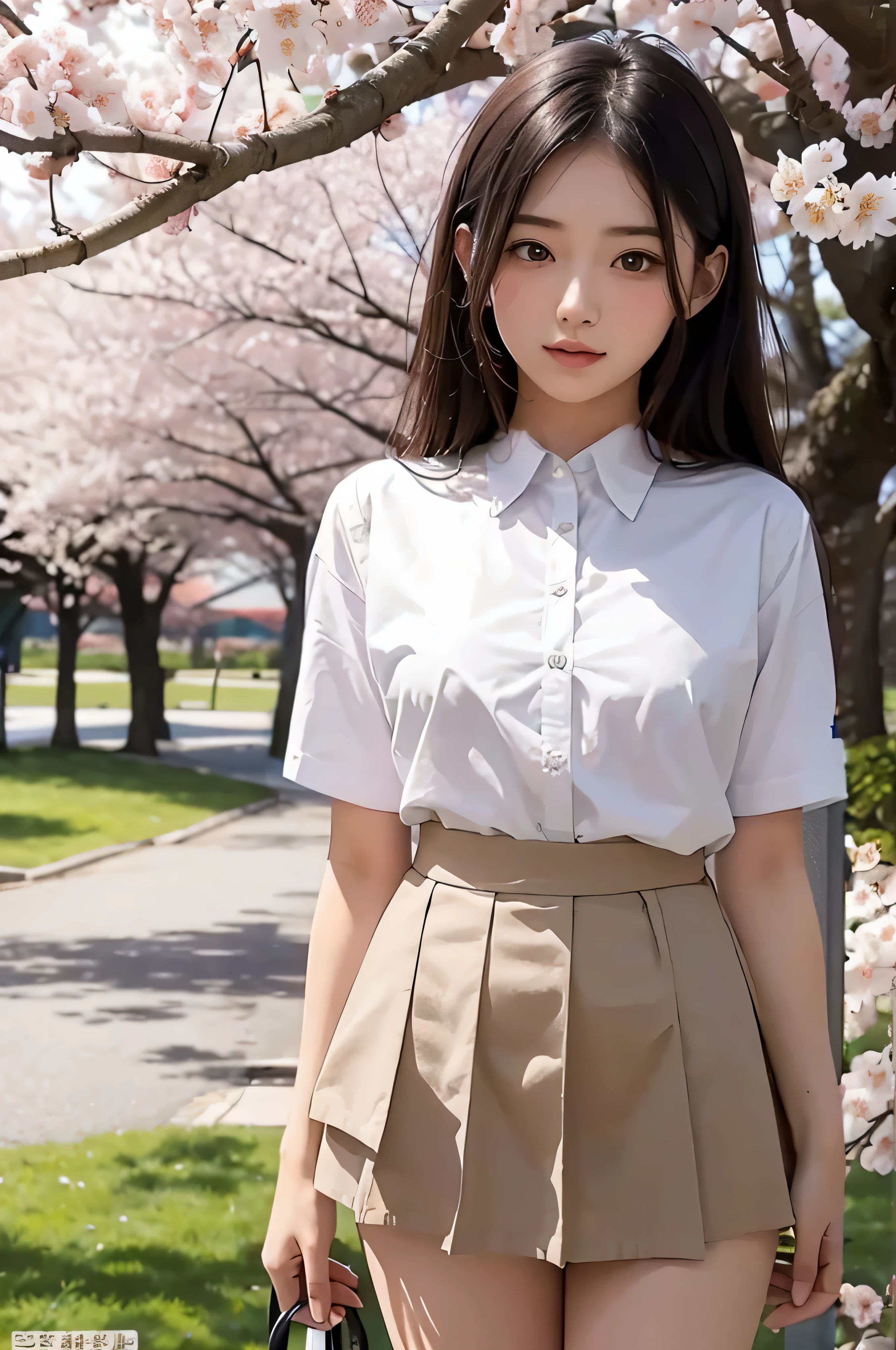 Changed to an 18-year-old high school girl wearing a dress shirt and black super miniskirt uniform.。