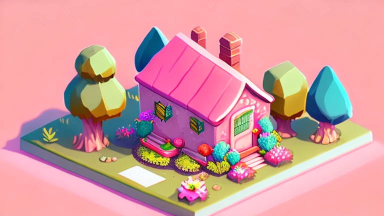 Isometric house, RPG style, cartoon, DnD, fantasy, mobile game, garden with lots of flowers, gardening, colorful rosesThree kids playing rock-paper-scissors, colorful clothes, anime-style, Korean, lively, POP, pink,(nsfw:1.5),nfixer, Blur, fog, gamma, contrast, amateur, poorly drawn, amateur, double, noise, grains, ugly, tiling, poorly drawn hands, poorly drawn feet, poorly drawn face, out of frame, extra limbs, disfigured, deformed, watermark, signature, cut off, draft