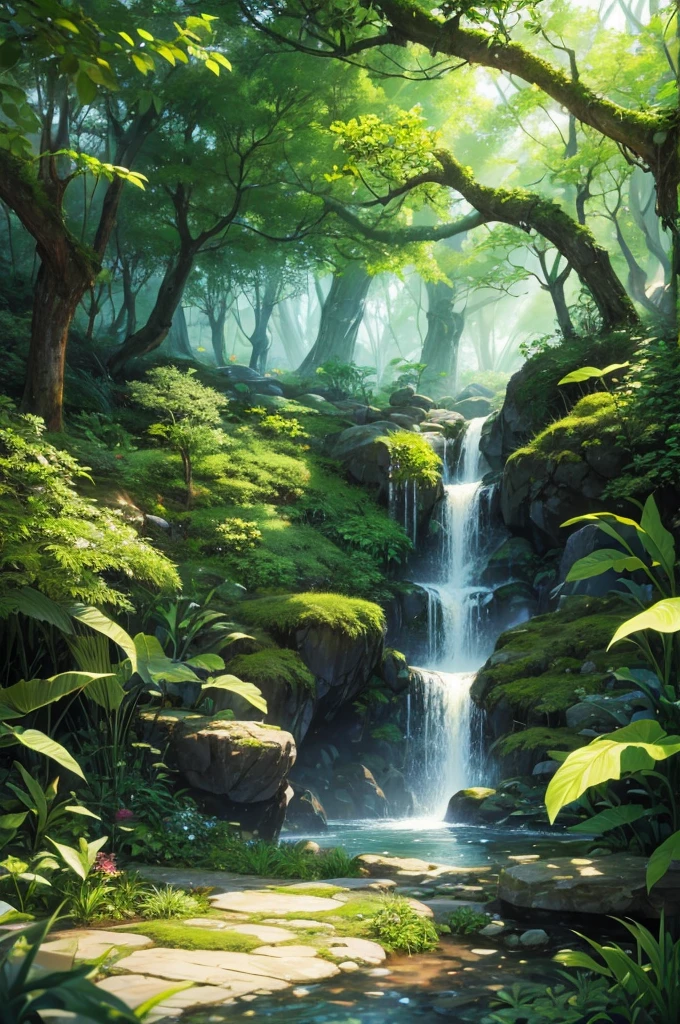 highest quality、lush forest and plants