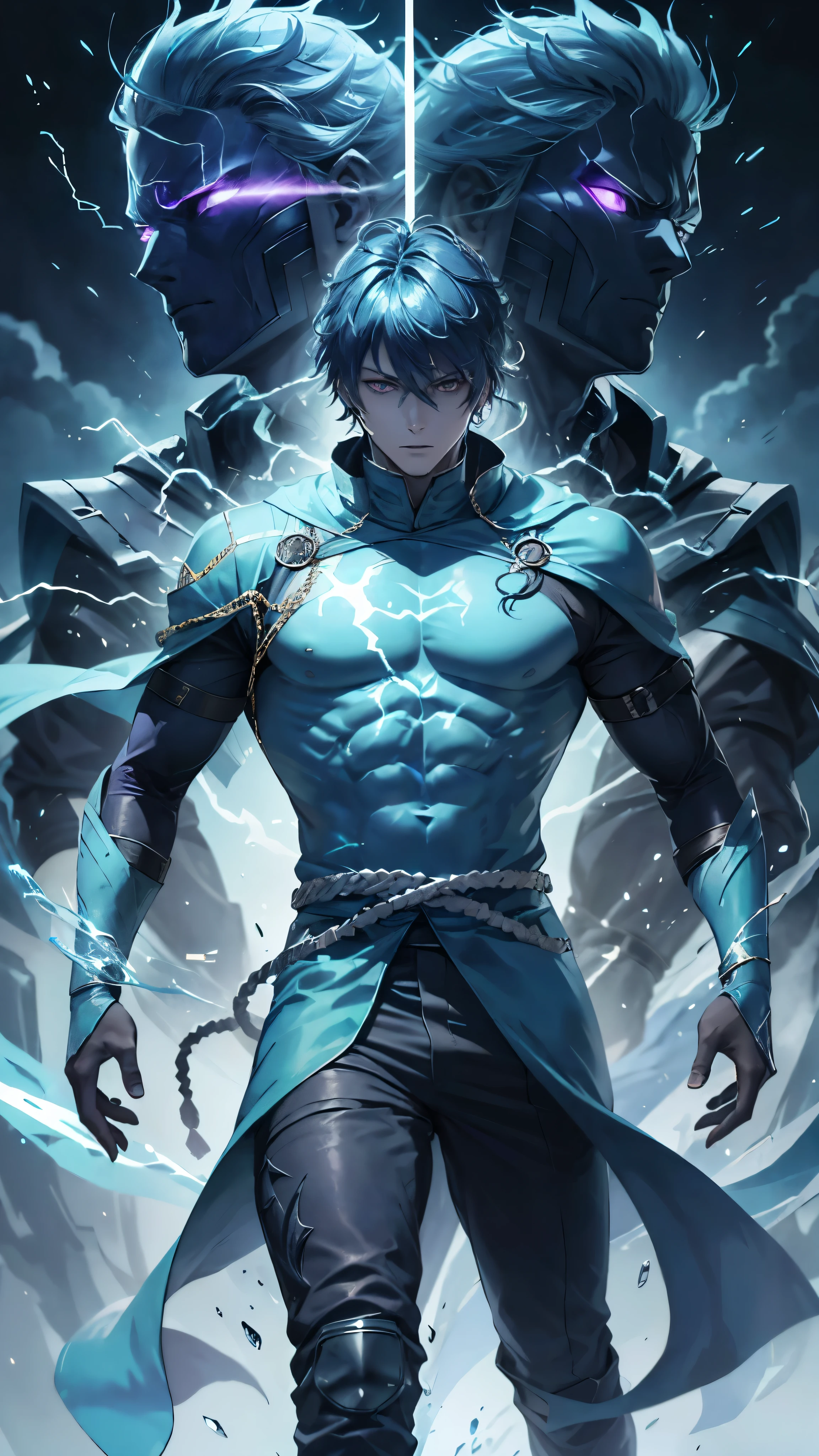 epic anime style, purple lightning, evil temperament, 20-year-old male shadow assassin, glowing black aura, shadow supervisor, handsome face, brilliant and majestic. Beautiful standard body and complete body structure. full body shot of a man with lightning in his hand, an epic anime about a purple energy man, in a battle stance with dark hair and glowing eyes looking at the viewer. Cool Gapmoe Yandere, menacing look, gintama's Hijikata Toushirou, inspired by Masanobu Okumura, the originator of the anime art style, Nobutaka Ike, the night war rages behind him. Highest image quality 8K, details everything 8K.