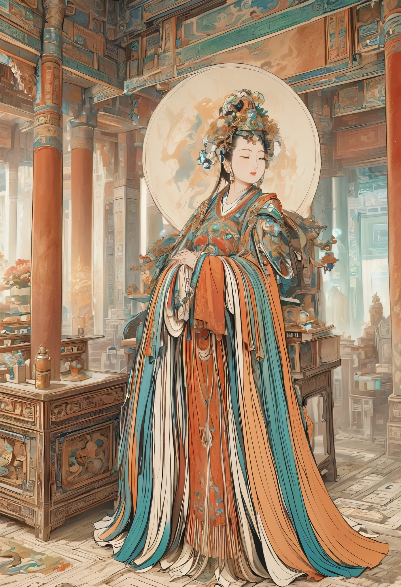 yongle_style, 1woman