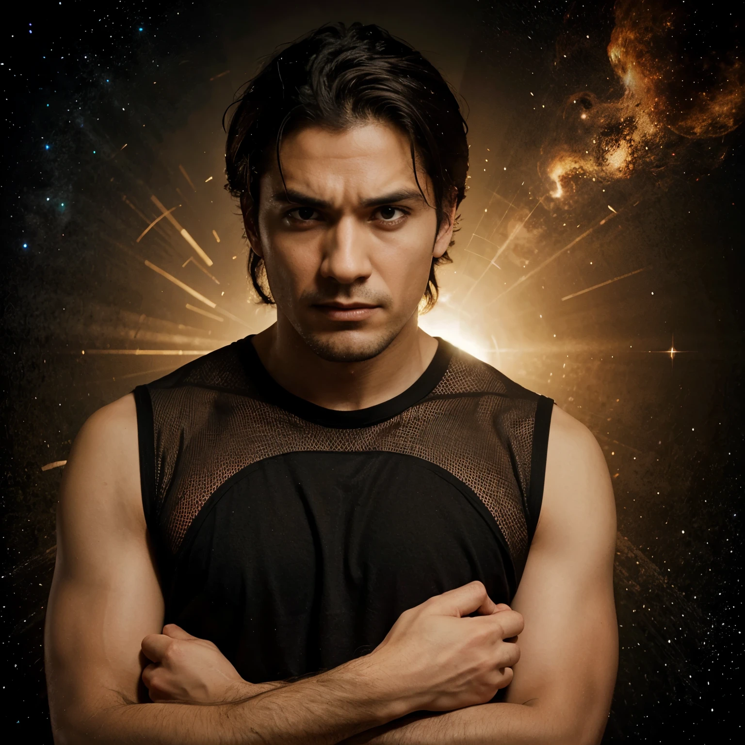 A man that seems to be as angry as that he will eat the whole universe