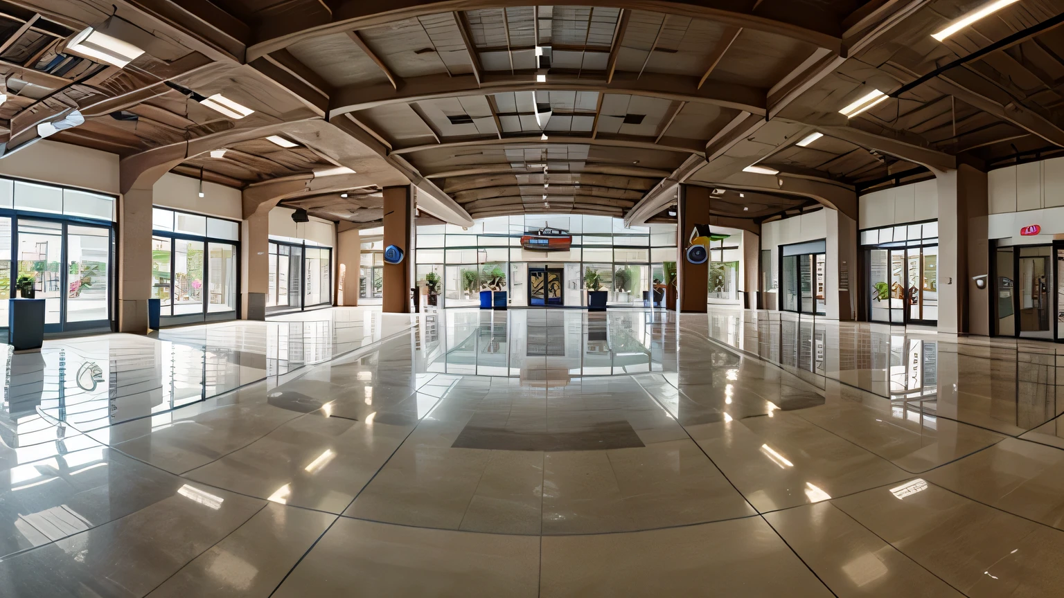 Expo center lobby, panoramic view