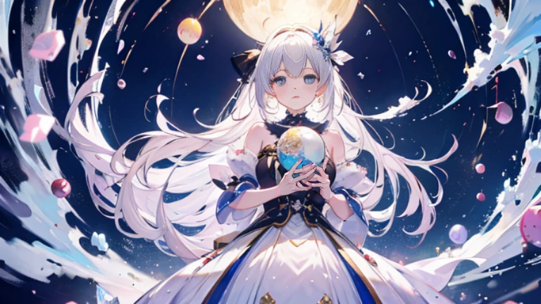 {{masterpiece}},best quality,Highly detailed CG Unity 8K wallpaper,,big pearl ball,big ball of pearls