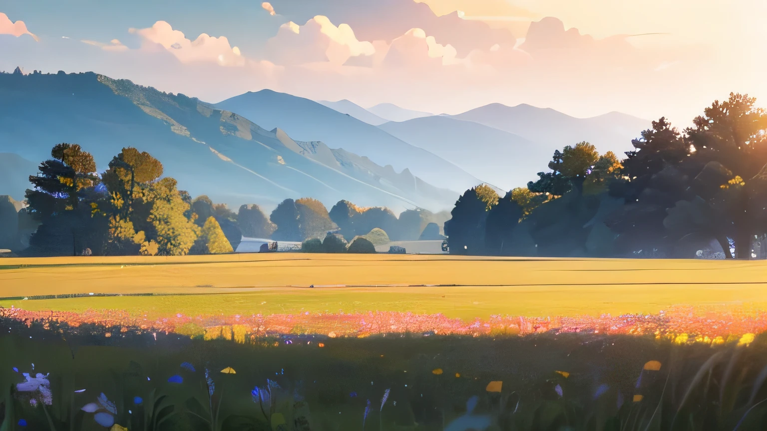masterpiece, best quality, field, landscape, day
