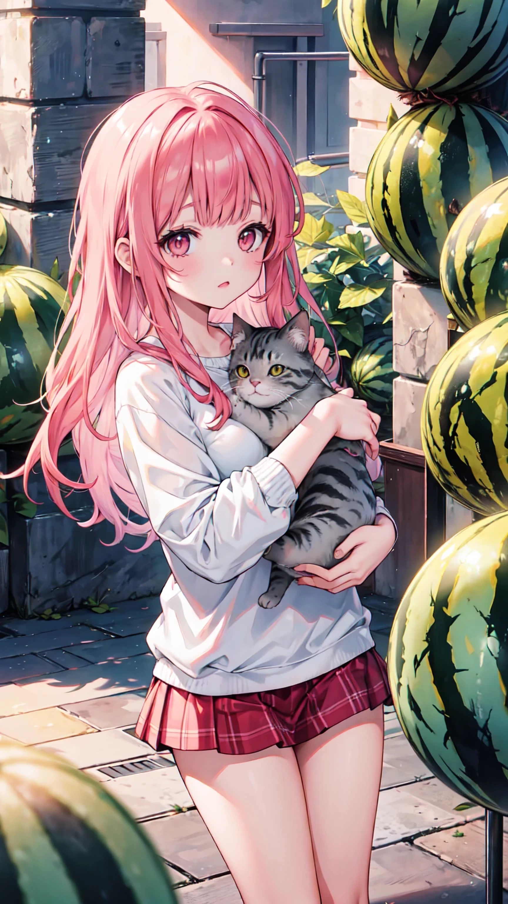 My daughter's beloved cat is a watermelon cat..