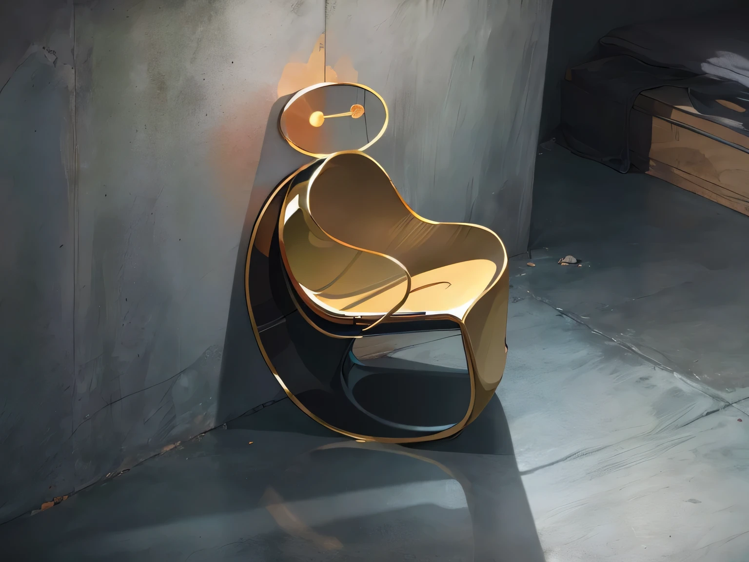 masterpiece, best quality,Chair，Color ，bright,warm(Bauhaus, shape, Wire, Abstract:1.1)