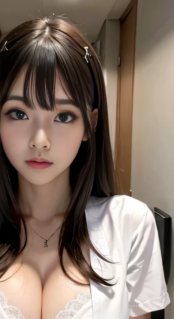 (surreal), (figure), (High resolution), (highest quality, 8K), (Best figure), (detailed and beautiful eyes), (super detailed), (masterpiece), (Dedicated hospital ward), (detailed face), (pretty girl), (1 girl), (nurse uniform), (20th generation Japanese women), (perfect body), slim, sexy, (exposed long legs), (big perky , cleavage), seducer, (long hair, bangs), (random pose)
