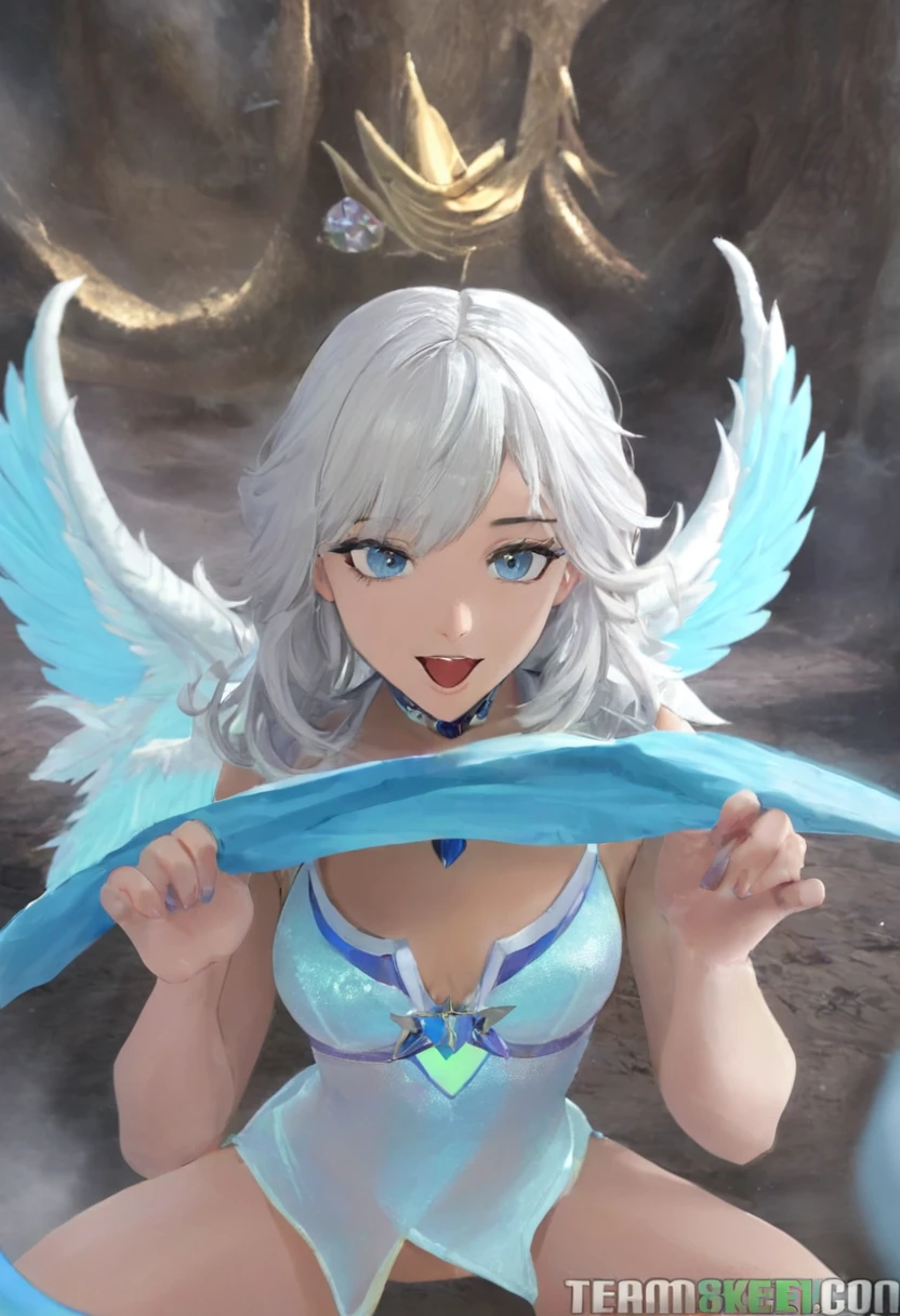 Una chica celestial, vive en un templo budista precioso sobre un manantial, ella es solitaria pero inteligente. Le gusta la naturaleza, es educada, bella, consentido del humor y amable. The celestial girl has the power to transform into a white dragon, largo hasta donde no alcanza la vista y gigantesco. But she doesn't use her powers because it reminds her of a bygone era that's over., y no debe repetirse. Su forma humana, (en la que pasa la mayor parte de su vida) tiene un detalle peculiar, una cola. Poderosa inteligente y bella, solo puede ser la chica celestia, the first only.