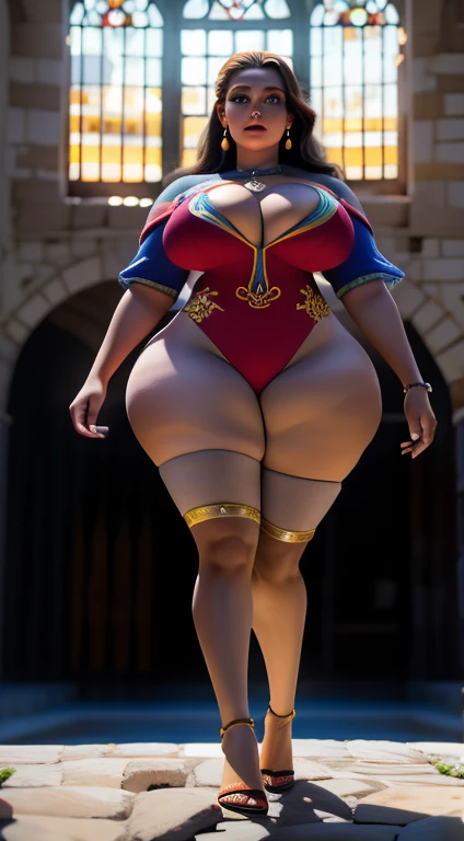 mulher, ((obra de arte, Melhor qualidade)), Full body view, bombeiro, Building on fire,  estourando ????? enormes, pele detalhada, Anna from Frozen as a bombeiro, red bombeiro swimsuit clothes, altamente detalhado, cinematic lighting, ultra realistic, corar, olhando para o espectador, Ana, Ana from frozen, princess, Disney, Cabelo castanho, cabelo longo, retrato, decote, ????? grandes, quadris largos, Full body view, alto, vwry alto, peituda, (quadris largos:1.5), (BBW:1.3), (sagging ???????:1.3)