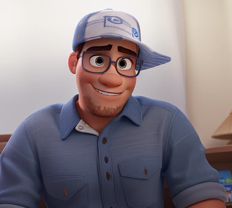 um homem estilo disney pixar, alta qualidade,melhor qualidade