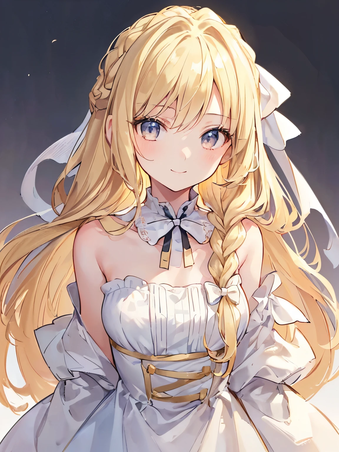 (masterpiece:1.2, best quality), (finely detailed beautiful eyes: 1.2), highres, (beautiful detailed face), (1girl:1.2), BREAK
A character in a red and white dress with gold ornaments stands in front of a red curtain and a window with gold ornaments. The dress is gorgeous and refined, with a multi-layer structure. The character has long and flowing hair with flowers on it, and wears gloves. She has a noble and fragile trait. The light from the window creates a fantastical atmosphere, and the curtain and the window are carefully drawn. The image has a warm tone.