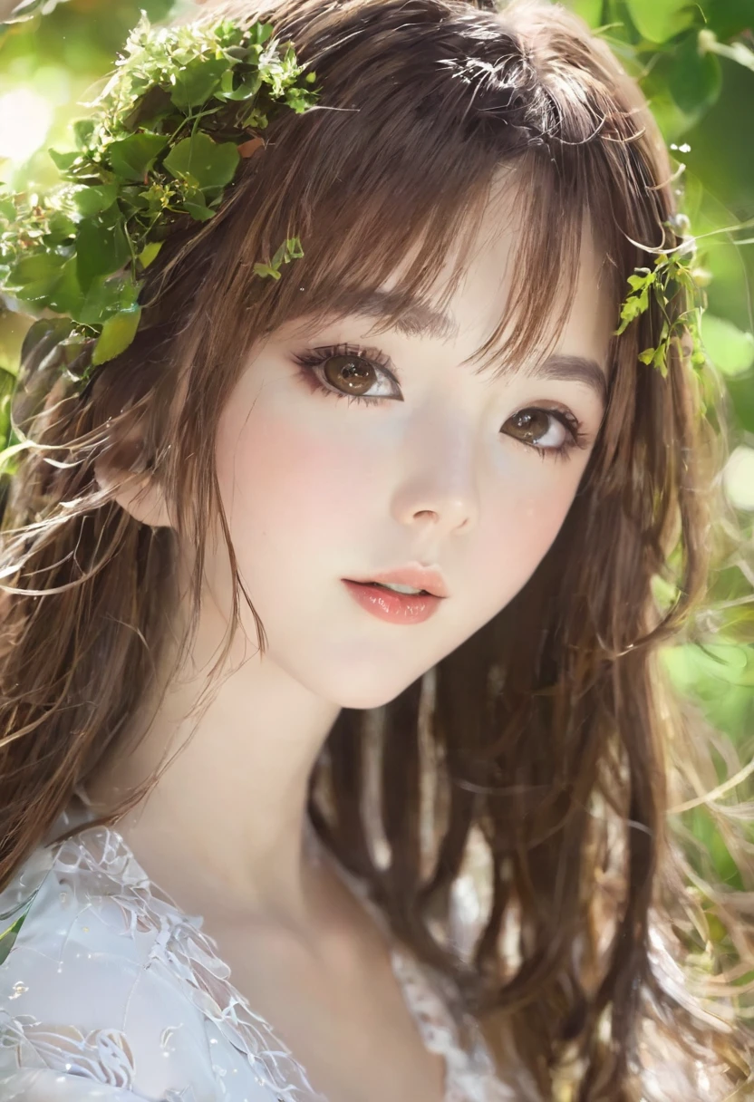 1 girl, Brown hair