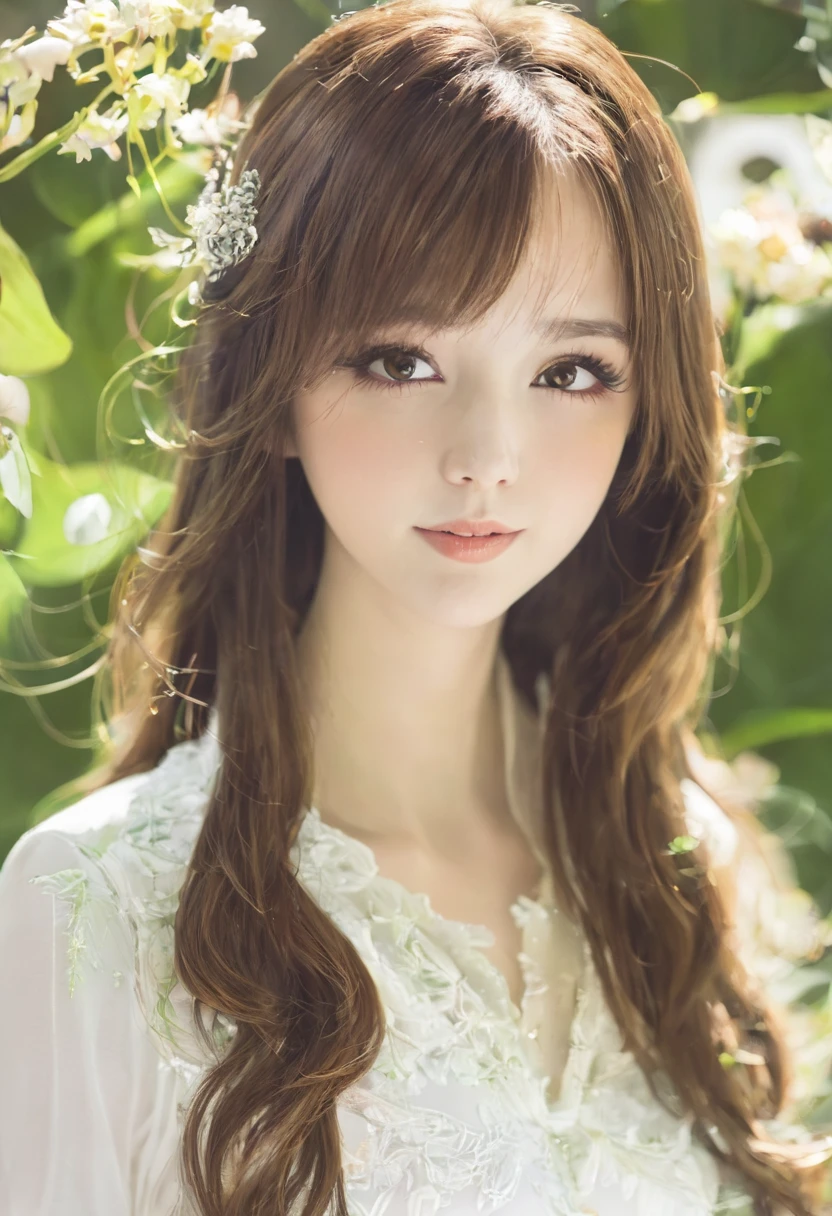 1 girl, Brown hair