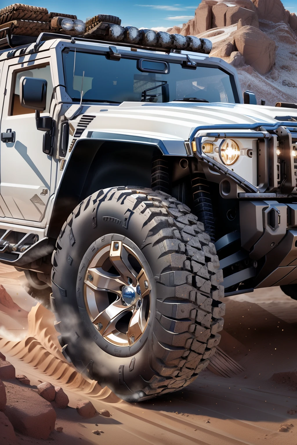 (masterpiece, best quality), intricate details,
hh3, off road tires,