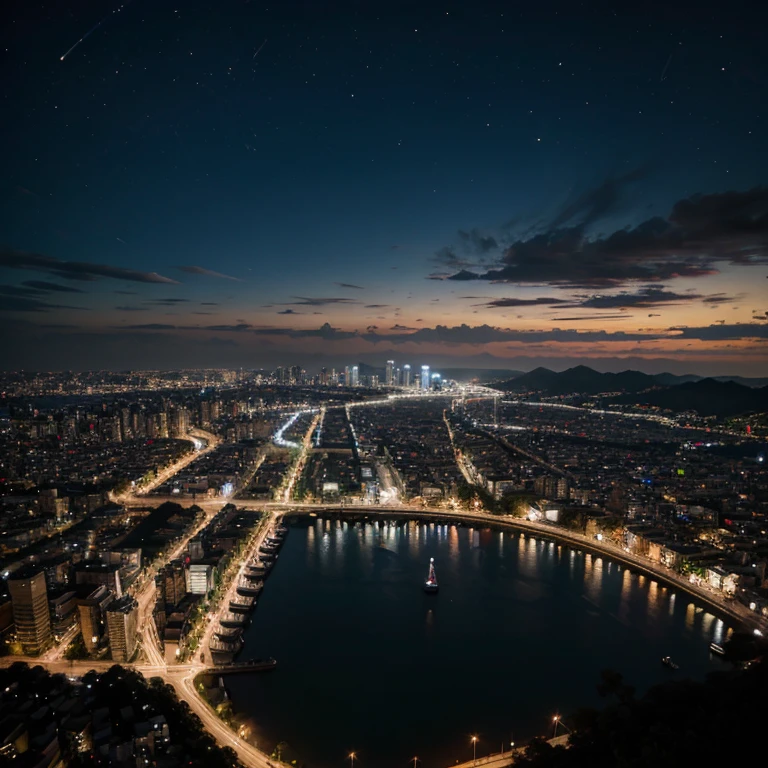 Antiphellos city at night