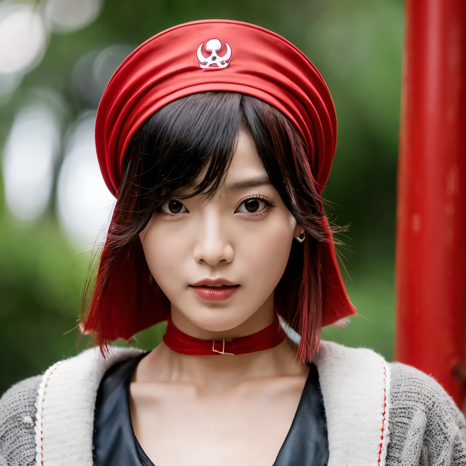 crie um coreano com cabelo vermelho sendo um pirata