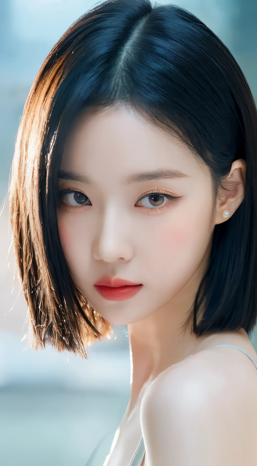 Soulful eyes, 1girl,surreal), (illustration), (high resolution), (8K), (very detailed), (ultra-clear skin pores), (best illustration), (dynamic short black hair), (beautiful and detailed black eyes), (best quality), (super detailed), (masterpiece), (wallpaper), (detailed face), solo, (dynamic pose), super cute face, fullbody,(surreal), (illustration), (high resolution), (8K), (very detailed), (ultra-clear skin pores), (best illustration), (dynamic short black hair), (beautiful and detailed black eyes), (best quality), (super detailed), (masterpiece), (wallpaper), (detailed face), solo, (dynamic pose), 1 female, bundle, background skyscraper floor-to-ceiling glass, wanjia lights, night, back against floor-to-ceiling glass,((Best quality, 8k, Masterpiece :1.3)), Sharp focus :1.2, KPop girl Korean. Rose. Rose. 24 years old. body. slim. thin. Captivating. ((make-up face. lipstick)) blonde long blonde hair blonde
Wearing sunglasses. Bikini)) Also show your ears. In front of the camera. Ear texture. Ear hole details. Realistic. Close-up Shot of Ear. At close range. at the beach's border_ mix4, 20d, solo, photo-realistic:1.37