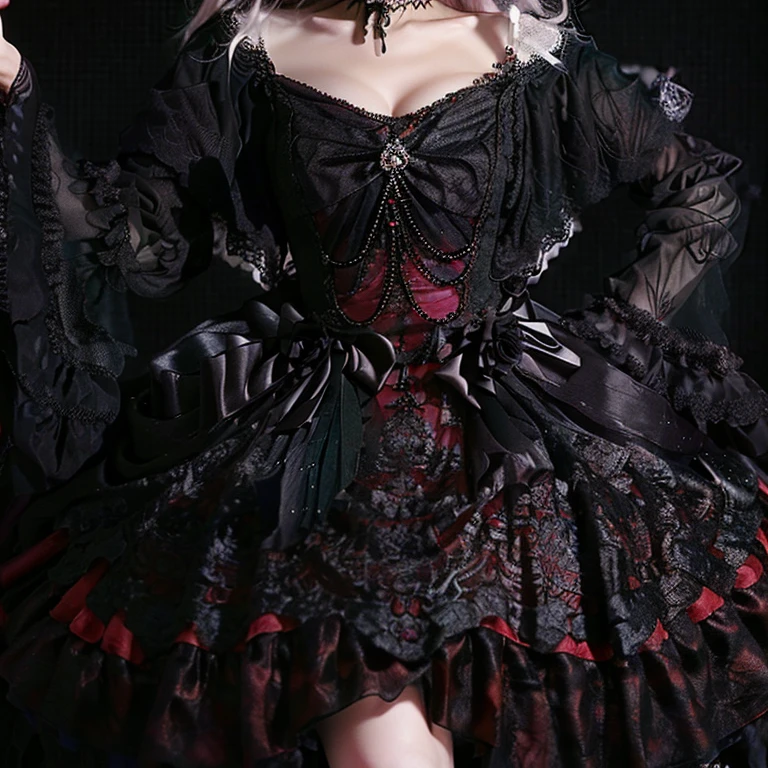 best quality, delicate face,beautiful visual work, lifelike, 2 girls, eternal, black hair, Long curly hair, blunt bangs, Smile, pink skirt, pink ta dress, layered skirt, Lolityle long skirt,分層連衣裙 lace-trimmed 裙子, decorate, lace, long sleeve, puff sleeves, wide sleeves, Transparent sleeves, hair accessories, 在flower园里, flower, Detailed background, delicate face,pink blush,White knee-length socks, Pink shoes,Lots of lace,(masterpiece)、(top quality)、8K、high detail、super detailed,21 years old female,穿着pink lolita d(dreamy atmosphere:1.1)、masterpiece、born、Scenes resembling fairy tale illustrations、Intricate details showcase the ruffles and intricate designs of the Lolita dressutifully、magic、capricious、 beautifully、Dream aesthetics、「𝓡𝓸𝓶𝓪𝓷𝓽𝓲𝓬」、realism、Visual effects、FXAA、SSAO、shader、voiceless、environmental lighting、Tone mapping、High resolution、ultra high definition、megapixel、(8K resolution:1.10)、8K、Below 8K、8K resolution、high detail、intricate details, (high quality:1.2、masterpiece:1.2、:1.21)、(21 years old female:1.21)、(興奮地Smile)、(Surrounded by the dreamy atmosphere、High heel、Model diagram,full-body shot,Knee-high 白色的 lace socks,Sweet Lolita,Normal 2 ,Pink shoes,Baotou shoes,silver crown tiara,Don't show your fingers,lolita cake dress,Thnd layer skirt,Every layer has lace,The skirt has a hem,cold,huge breasts,hands on hips,Wide cuffs cover hands,2 girls