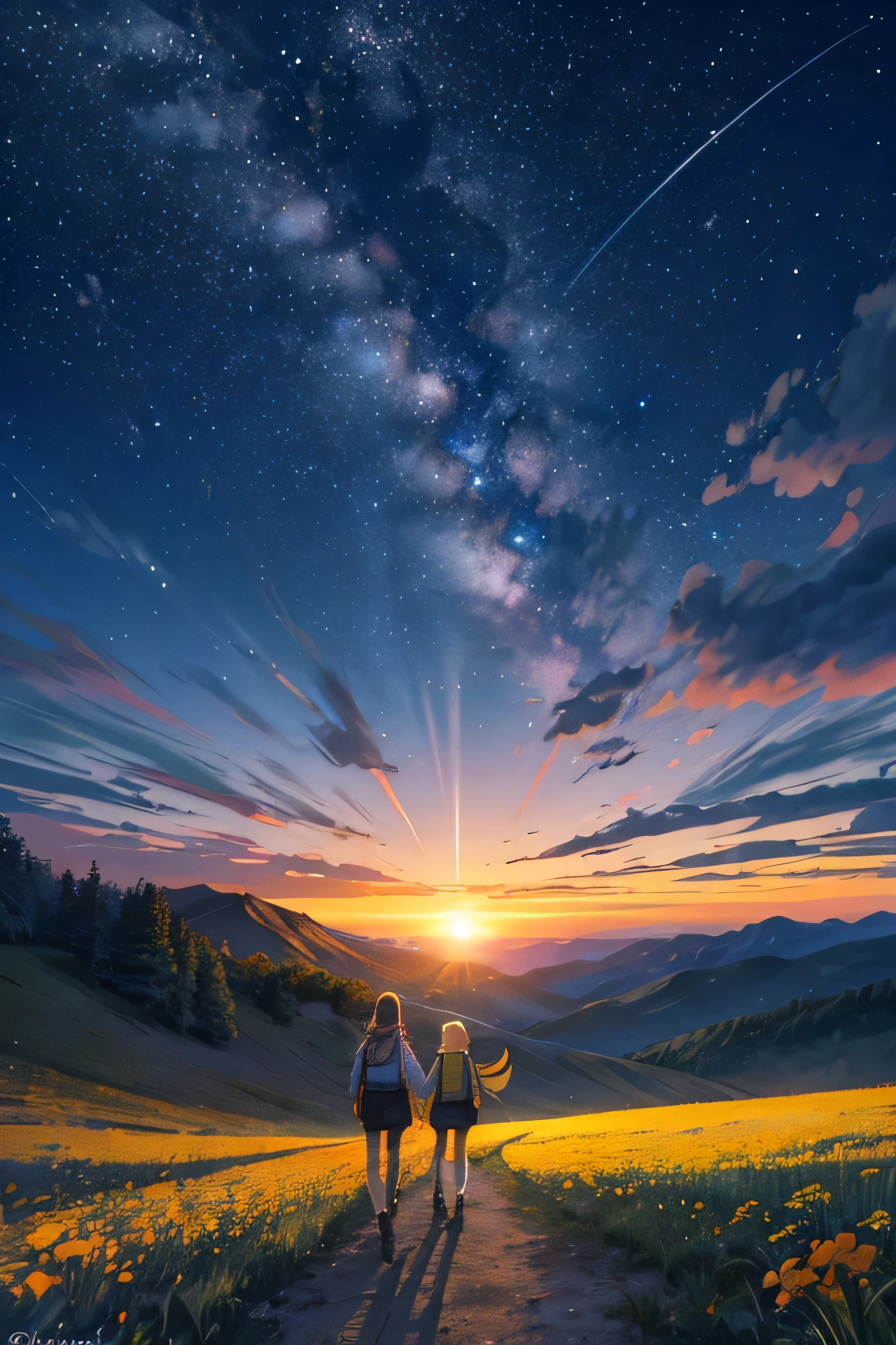 when the sun begins to say goodbye to the horizon, the mountains transform into a magical scenery, repleto de luzes brilhantes e cintilantes. While the sky is dyed with shades of orange and pink, the fireflies start to emerge, pontilhando os campos e bosques que cobrem as encostas das montanhas.
As the darkness advances, the fireflies start to blink, como pequenas estrelas terrestres, creating a dazzling spectacle of light and movement. Suas cores suaves e intermitentes se destacam contra o fundo escuro das montanhas, criando um contraste hipnotizante.
Nas trilhas sinuosas que serpenteiam pelas encostas, travelers walk amidst the luminous spectacle, banhados pela luz suave dos vagalumes. The fresh mountain air is filled with the scent of pine trees and wildflowers, enquanto uma brisa suave carrega o som sereno da natureza noturna.
As the night progresses, the number of fireflies increases, transformando as montanhas em um mar de luzes cintilantes. It is a spectacle of beauty and wonder, onde a magia da natureza se revela em sua forma mais pura e encantadora.