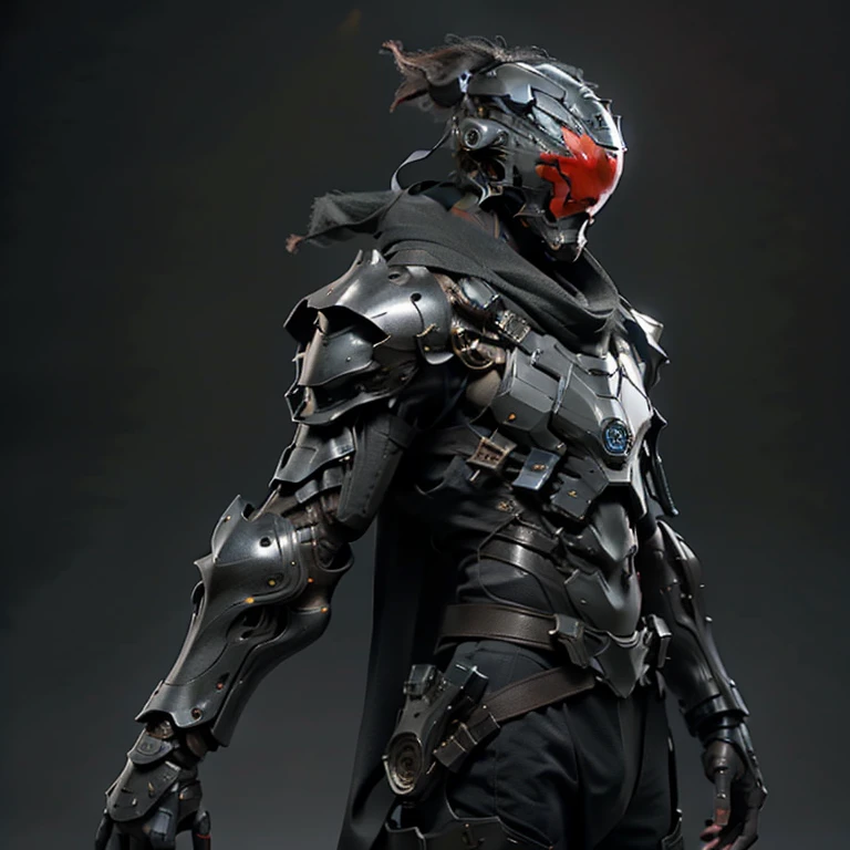 Ninja in futuristic armor, Stable diffusion helmet