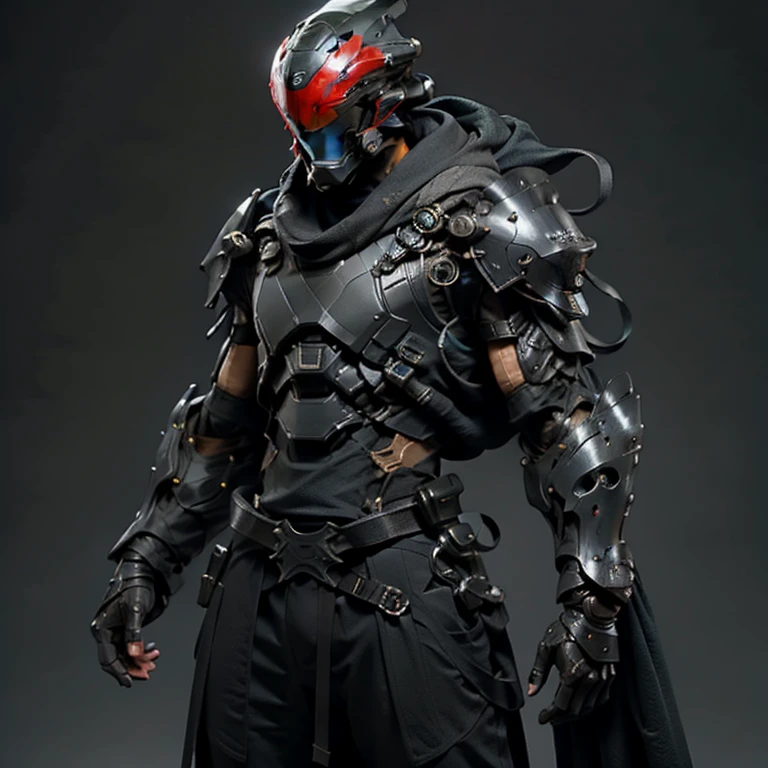 Ninja in futuristic armor, Stable diffusion helmet