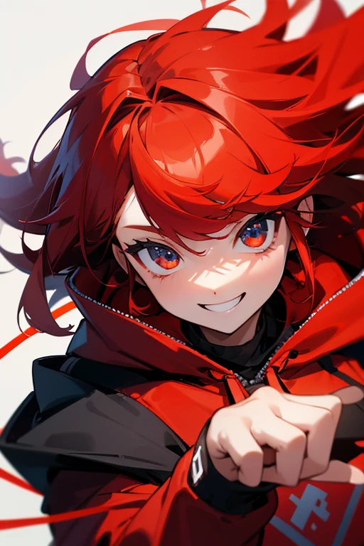 youtuber red hair girl YouTube mark red hoodie smile