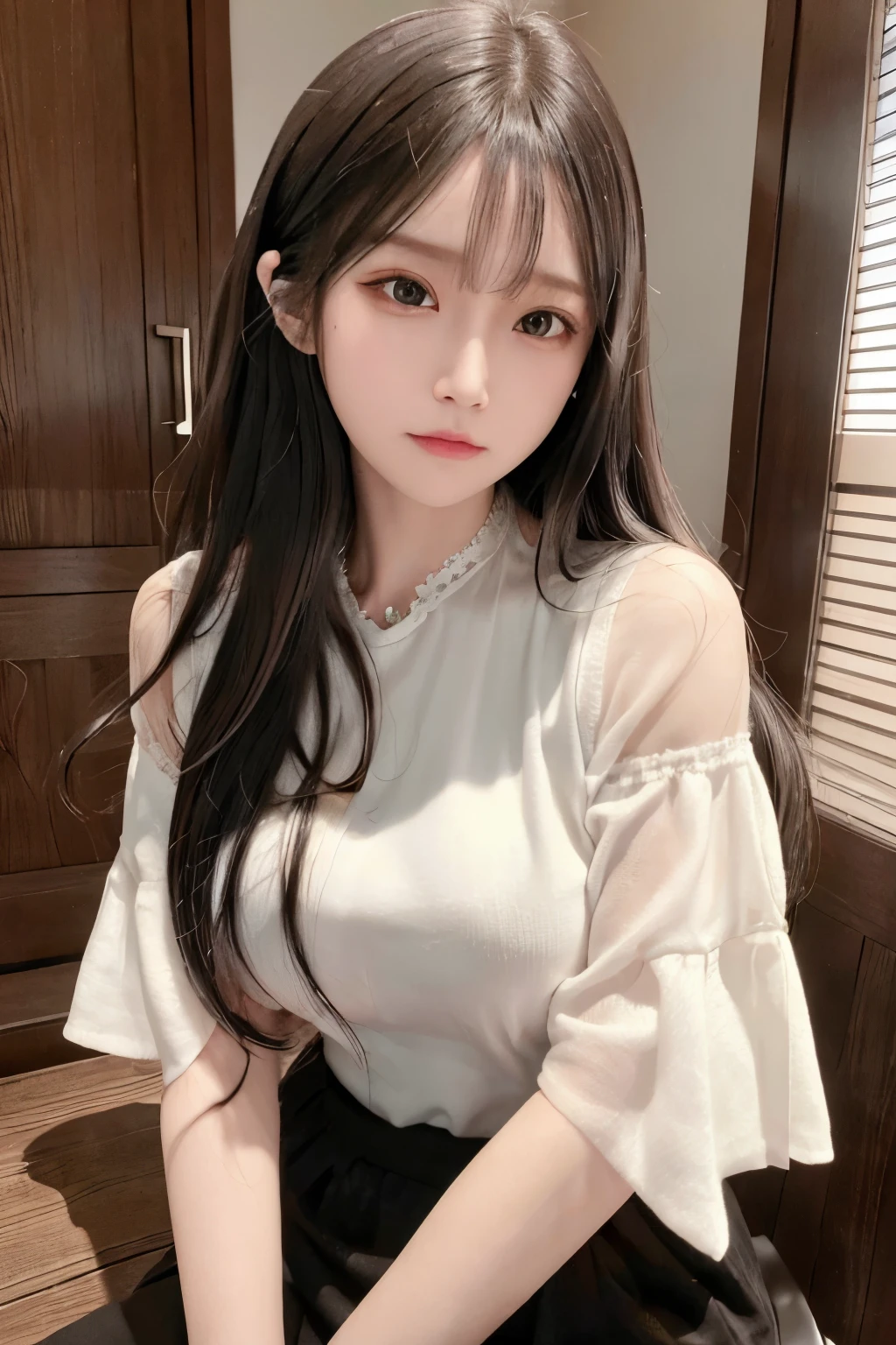 (8K、Raw photo:1.2)、detailed face and eyes、最high quality、ultra high resolution、very detailed、intricate detailaster piece、pretty girl、soft cinematic light、hyper detail、high quality、black hair、short hair、22 year old Japanese、detailed eyes、random outfit