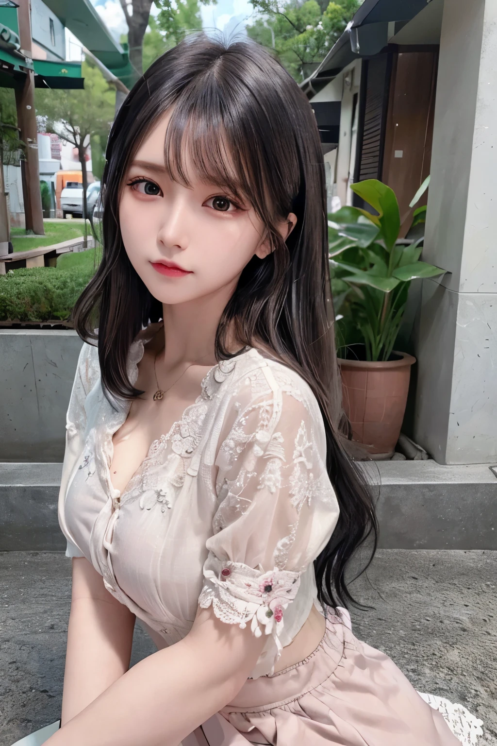 (8K、Raw photo:1.2)、detailed face and eyes、最high quality、ultra high resolution、very detailed、intricate detailaster piece、cute woman、soft cinematic light、hyper detail、high quality、black hair、short hair、22 year old Japanese、detailed eyes、random outfit