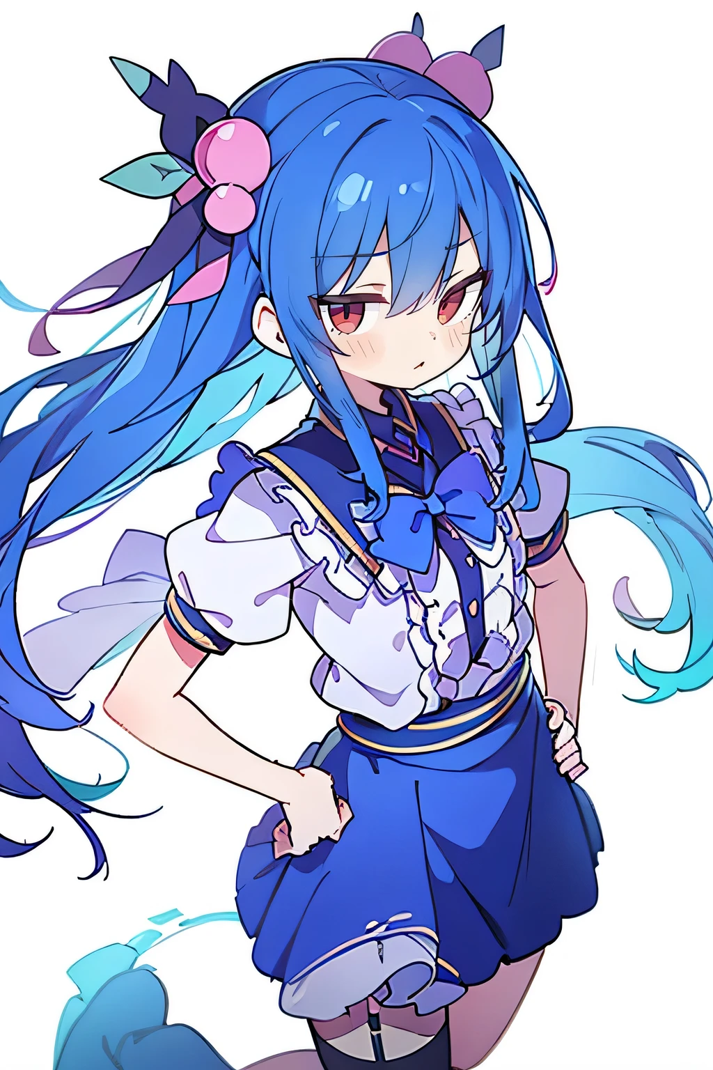 (masterpiece),best quality, expressive eyes, perfect face, 1girl,
Put your hands on your waist,fair, Gorgeous,Japanese cartoons,girl,lola,Hina Angel, blue hair, blue haired, floating clothes,Grab your waist, Grab your waist, hands on hips , hands on hips,sit, sit on ground, Legs on the ground, flat chest,