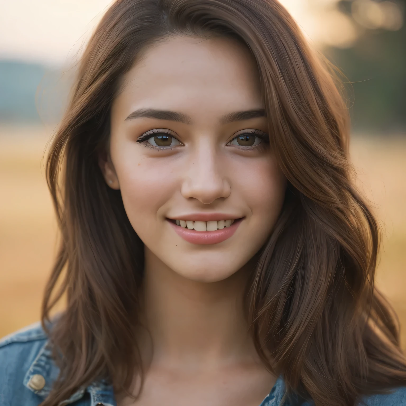 (best quality,4k,8k,highres,masterpiece:1.2),ultra-detailed,(realistic,photorealistic,photo-realistic:1.37),portrait,editorial photo,21-year-old woman,beautiful detailed face,nature brown hair,:1.4,smiling:0.3,dark background,thoughtful,throwing,photo by Lee Jeffries,Nikon D850,film stock photo,4 rolls of Kodak Portra 400 film,camera with f1.6 lens,vibrant colors,hyper-realistic,rich texture,dramatic lighting,CineStill 800