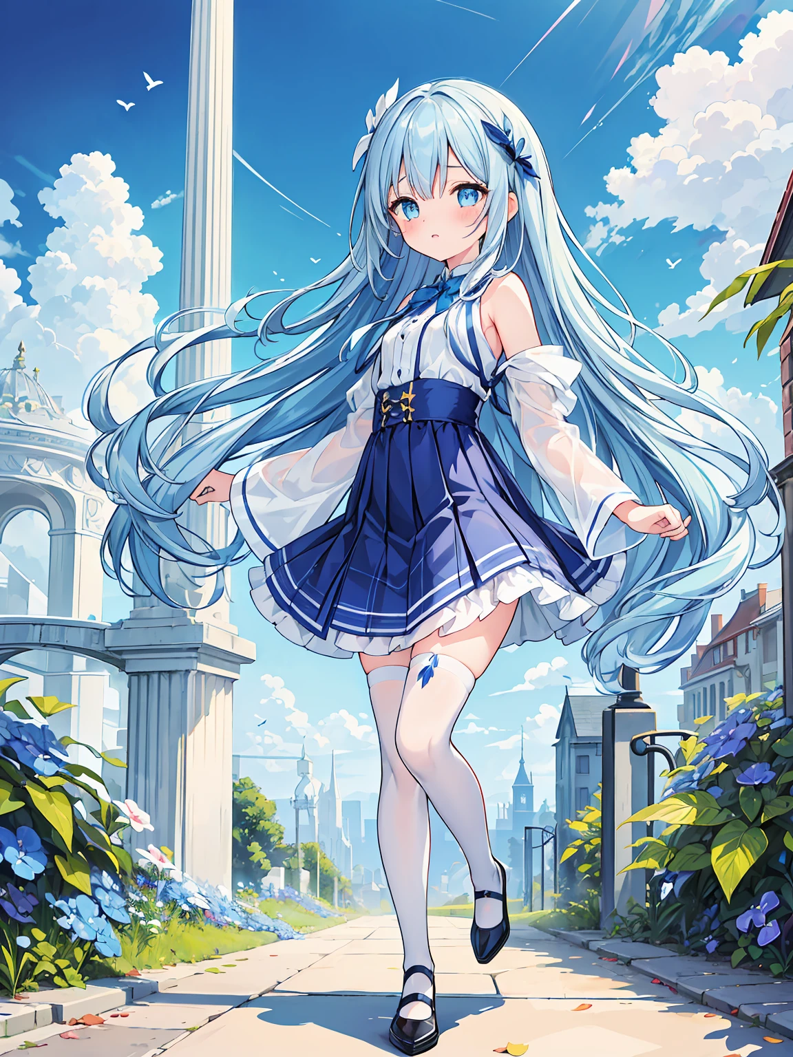 (ultra-intricate pupil in eyes, shiny eyes), long eyelashes, double eyelids, parted lips, kawaii, cute, , slender, (ultra delicate and beautiful skin), , perfect anatomy, dynamic angle, BREAK (masterpiece, best quality), (ultra-detailed 8K), (perfect design), absurdres, highres, ((blush)), (super fine illustration), ((light blue long hair))), , long hair ((blush)), masterpiece, best quality, (amazing,blunt bangs), high resolution, cute face, masterpiece, best quality, extremely detailed, anime, beautiful girl, blue hair, wind, solo, depth of field, masterpiece, best quality, extremely detailed, (blue sky BACKGROUND: 1.3), SMALL BREASTS,beautiful detailed eyes,,full body,
Graduation certificate,
、Girl in 、、Look away、I'm sitting and spreading my crotch、m embarrassed、blushing、Crying、Keep your mouth shut、Classrooms、cry,blue plaid skirt, thighhighs
