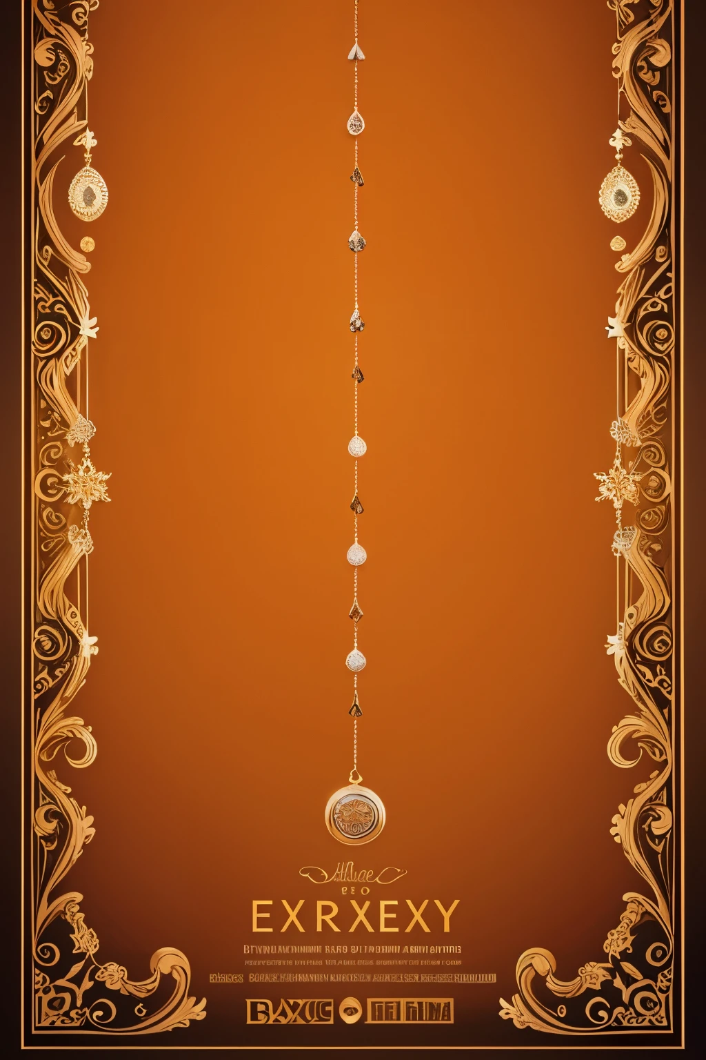 luxury background, basic, for jewelry expo poster background , orange