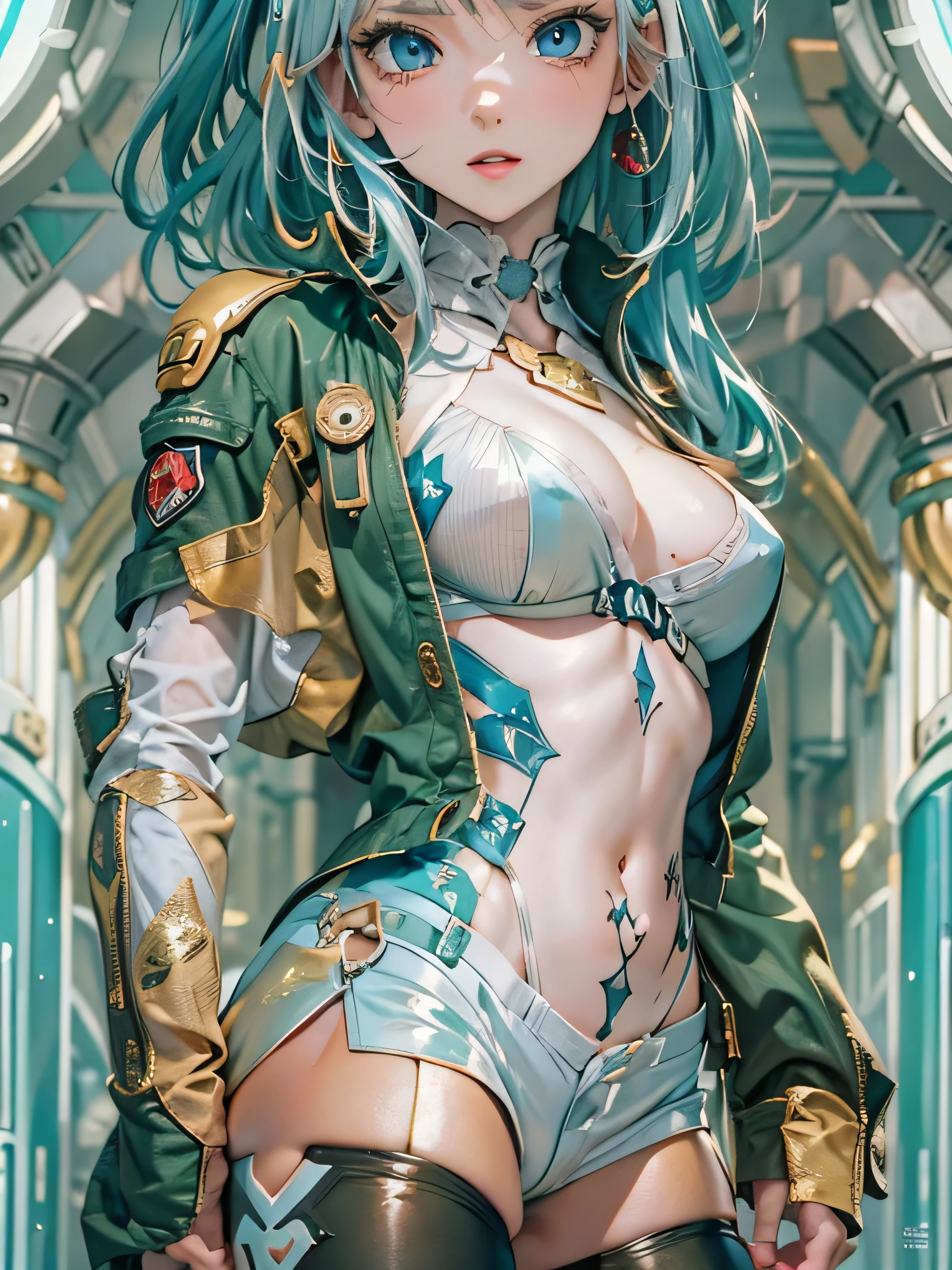 (photorealistic:1.8, highest quality:1.8,8K masterpiece:1.8,High resolution,muste piece:1.8,RAW Photos,cinematic lighting),No split screen, cyber punk、Highway at night、rain-soaked ground、
(1 android girl:1.3)、Completely naked、Full body tattoo、choker、beautiful breasts、T-shirt、denim mini skirt、beautiful butt、beautiful thighs,plump nipples、Nipples are visible through the costume,cameltoe,Body painting with a pop design drawn all over the body、pop art design、cutting edge fashion、conceptual art、
Provocative sexy poses、look back、Spread your legs apart、spread your legs wide、
(Beautifully shining vermilion, green, gold, white and blue hair:1.5)、shining blue eyes、Stoic