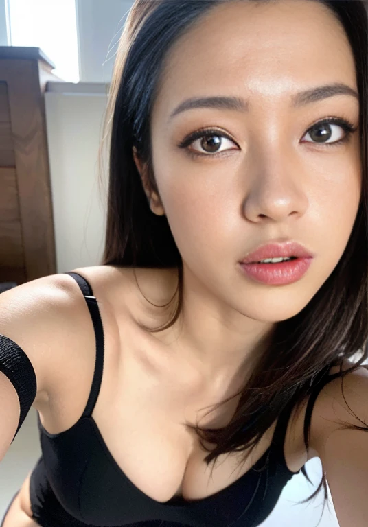 A photo of a Japanese woman with a bold composition that looks like it was taken by a famous art photographer, (((blockbuster art photography)), (8K, The highest quality). Stunning composition using models with outstanding proportions. A perfect beauty model with a confident and balanced appearance, ((The highest quality質)), ((masterpiece)), (be familiar with:1.4), ((The highest quality質のリアルな写真)), ((Photographed with Hasselblad)), ((Best live-action photo quality)), Beautiful womanの画像,super resolution,Slim and perfectly proportioned, Beautiful woman, ((The highest quality質, 8k, masterpiece: 1.3)), Beautiful woman, 1 female, slender body shape: 1.1, A perfect beauty, 20 years old, (realistic: 1.4), ahegao, Shining sweat, thin,  Art photo composition with space around the woman, garter belt,