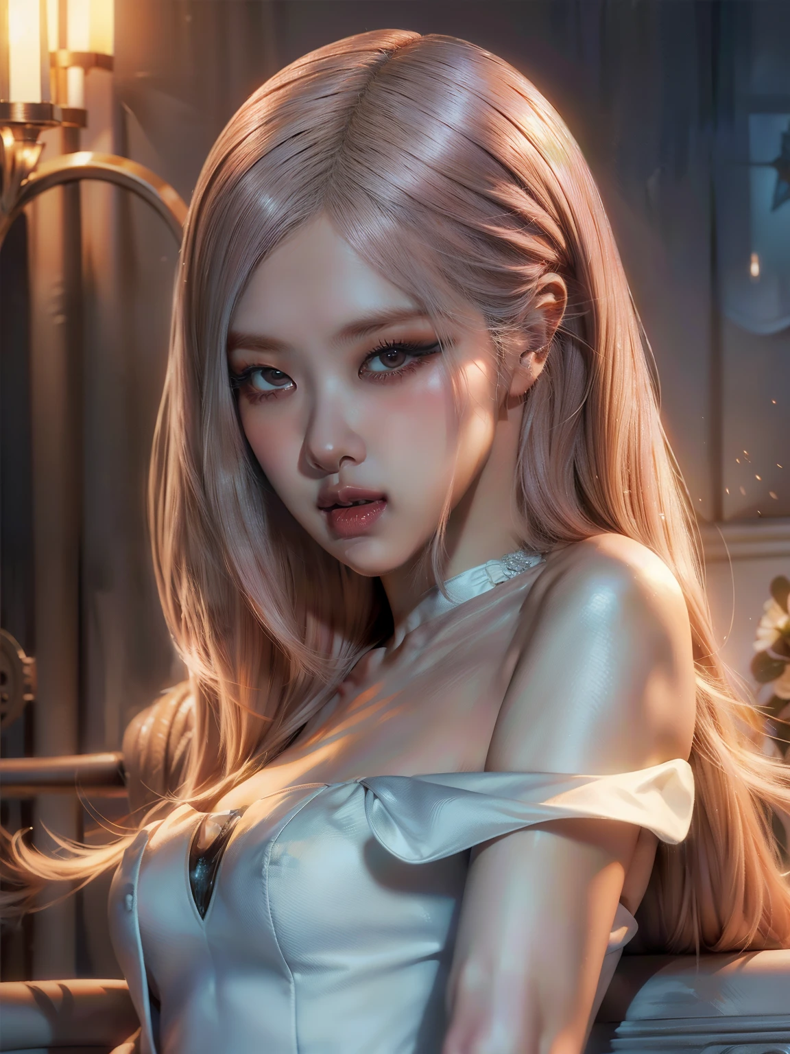 erotic posing,Dynamic posing,Arrange pose,dramatic,cinematic,detailed background,dynamic angle,Female masturbation,Hard NSFW,Top quality work,Photorealistic works,Ultra Premium Graphics,8K HD CG works,High-quality graphics,High-definition fine CG works,超A high resolution、fullnude,fullnude, fullnude,fullnude,open waist,Show Legs,Exposing female genital organs,close-up all over the body,10x pixel,Ultra-fine details:1.1,Advanced technical details:1.1Photographically realistic,Indoor lighting effects:1.5,Natural light:1.5. light effect(Virtual Light Effects:1.8),超A high resolution,Shiny cream Dress,Long pink hair,Transparent hair,High Detail Hair(Premium Hair Detail:1.1)Clear eyes,Good looking double eyelids,Sharp eye makeup, Delicate makeup for eyelashes, Thin eyebrows, ultradetailed eyes,lovely red lips, Rose cheeks, Face with delicate makeup , Pretty Face, A perfectly proportioned face,(Advanced facial details:1.1)Collection of shiny cream luxury dresses,cream Sequin Dresses,Tight long skirt,Summer Sexy Hip Wrap Fishtail Sleeveless Commuter Maxi,stiletto heelitts,Beautiful long dresses,Bright Red Series,Haute Couture Dresses Collection,Dress Photography,Authentic dress works,In the banquet hall,Women's Artwork,full-body view,Goddess of Dress,Realism,overall look is very erotic, amazing,Large round chest、Beautiful eye details、Very slender eyes、Beautiful eyelashes、beautiful double eyelid、Very slim physique, Lower milk is visible, Shy, with blush cheeks, Show off, pubic area open, Show off your pubic area, Sweating, My crotch is wet, The chest is firm and the contours are clear.., large full breasts, Vaginal shots