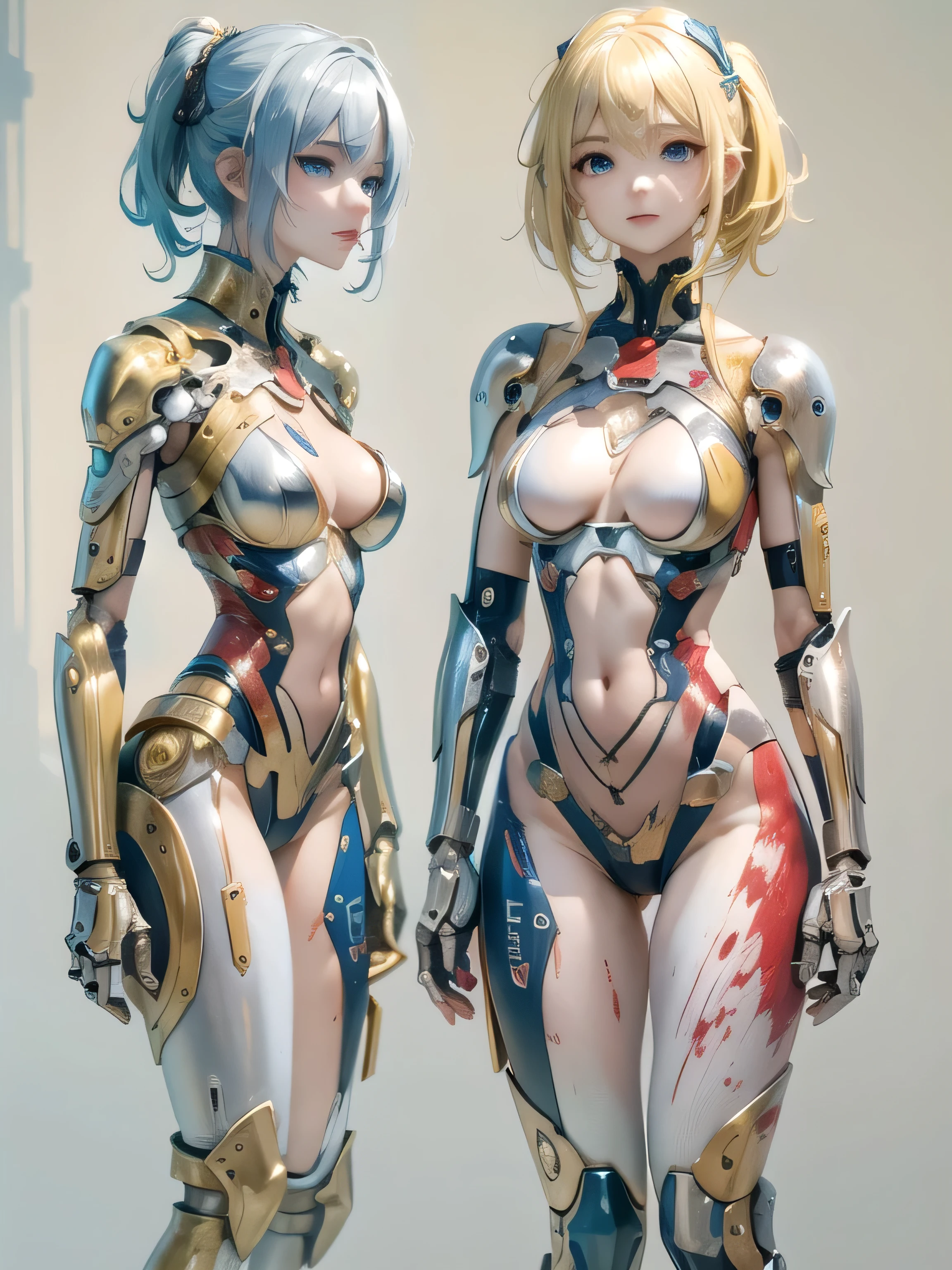 (photorealistic:1.8, highest quality:1.8,8K masterpiece:1.8,High resolution,muste piece:1.8,RAW Photos,cinematic lighting),No split screen, cyber punk、graduate School、wet floor、 (1 android girl:1.3)、Completely naked、Full body tattoo、choker、beautiful breasts、T-shirt、beautiful butt、beautiful thighs、plump nipples、(Nipples visible through clothing)、cameltoe、metallic mask、
(mechanical art: 1.4)、(mechanical limbs)、(blood vessels attached to tubeechanical spine attached to the back)、(Mechanical cervical vertebrae attached to the neck)、
Body painting with a pop design drawn all over the body、pop art design、Metallic art、cutting edge fashion、conceptual art、 (Beautifully shining vermilion, yellow, blue, white, silver, and gold hair:1.5)、shining blue eyes、Stoic