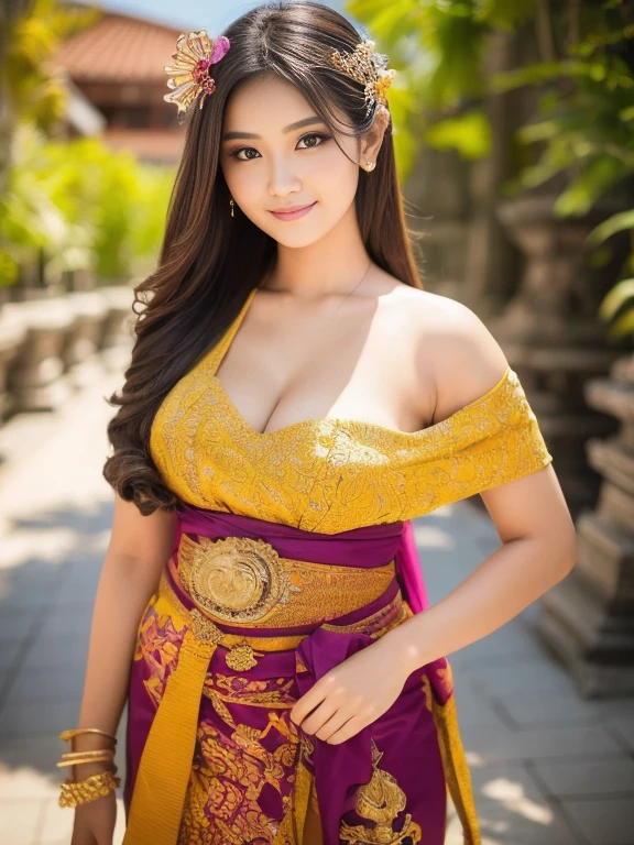 "(best quality,4k,highres,masterpiece:1.2),ultra-detailed,realistic,photorealistic:1.37,beautiful Indonesian woman,student cosplay,beautiful,energetic pose,mesmerizing gaze,long flowing hair,wearing a cute  with a short skirt,bright smile,vibrant makeup,soft and smooth skin,sparkling eyes,natural beauty,expressive eyebrows,luscious lips,showing confidence and charm,slender waist,curvy figure,beauty big breast,pubic hairs peeking through the cosplay outfit,playful expression,stunning beauty in the Indonesian culture,lovely accessories with a touch of Indonesian flair,traditional batik pattern in her outfit,striking color contrast,emitting an aura of intelligence and elegance,natural sunlight illuminating her,creating soft shadows and vibrant highlights,beautifully captured in an artistic photograph,medium:photography,portrait style,colorful and vibrant palette,accentuating her natural radiance,with a touch of warm and sunny tones,studio lighting to enhance the details and depth of the image,medium:studio lighting"