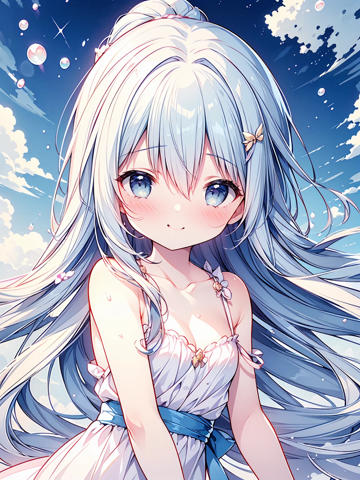 masterpiece, best quality, extremely detailed, (illustration, official art:1.1), 1 girl ,(((( light blue long hair)))), light blue hair, ,10 years old, long hair ((blush)) , small breasts,cute face, big eyes, masterpiece, best quality,(((((a very delicate and beautiful girl))))),Amazing,beautiful detailed eyes,blunt bangs((((little delicate girl)))),tareme(true beautiful:1.2),seductive smile, sense of depth,dynamic angle,,,, (show off own areola slip:1.2)affectionate smile, ,(tiny 1girl model:1.2) ((masterpiece, best quality, extremely detailed, absurdres)), focused leg, wet, sweat, shiny skin, open stance,, , , point light, sweatdrop,light smile, gasping , show panties, feet, (embarrassed, nose blush,),,reflected light, , solo, depth of field, masterpiece, best quality, extremely detailed、Yumekawa, dreamily cute, pale, moya, (masterpiece, highest quality, highest quality, watercolor (medium), official art, beautiful and aesthetic: 1.2), (beautiful girl: 1.3), upper body, yukata, lolita, viewer look, pattern, soap bubbles, rainbow behind, clouds, colorful, soap bubbles, hair spread throughout, cute, pastel, sweets
