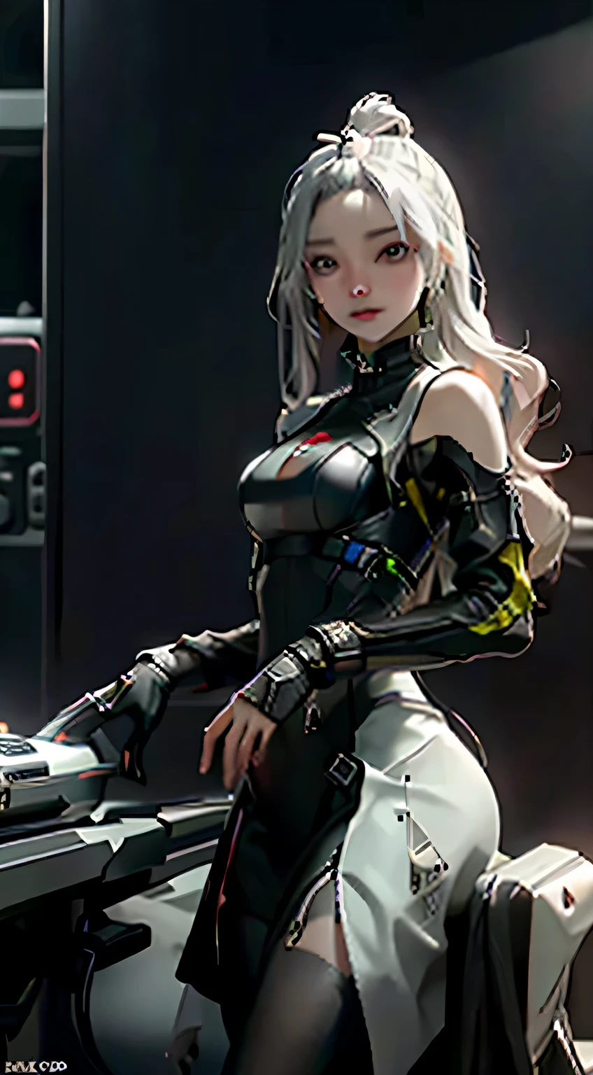 ((Best quality)), ((masterpiece)), (detailed:1.4), 3D, an image of a beautiful cyberpunk female,HDR (High Dynamic Range),Ray Tracing,NVIDIA RTX,Super-Resolution,Unreal 5,Subsurface scattering,PBR Texturing,Post-processing,Anisotropic Filtering,Depth-of-field,Maximum clarity and sharpness,Multi-layered textures,Albedo and Specular maps,Surface shading,Accurate simulation of light-material interaction,Perfect proportions,Octane Render,Two-tone lighting,Wide aperture,Low ISO,White balance,Rule of thirds,8K RAW,