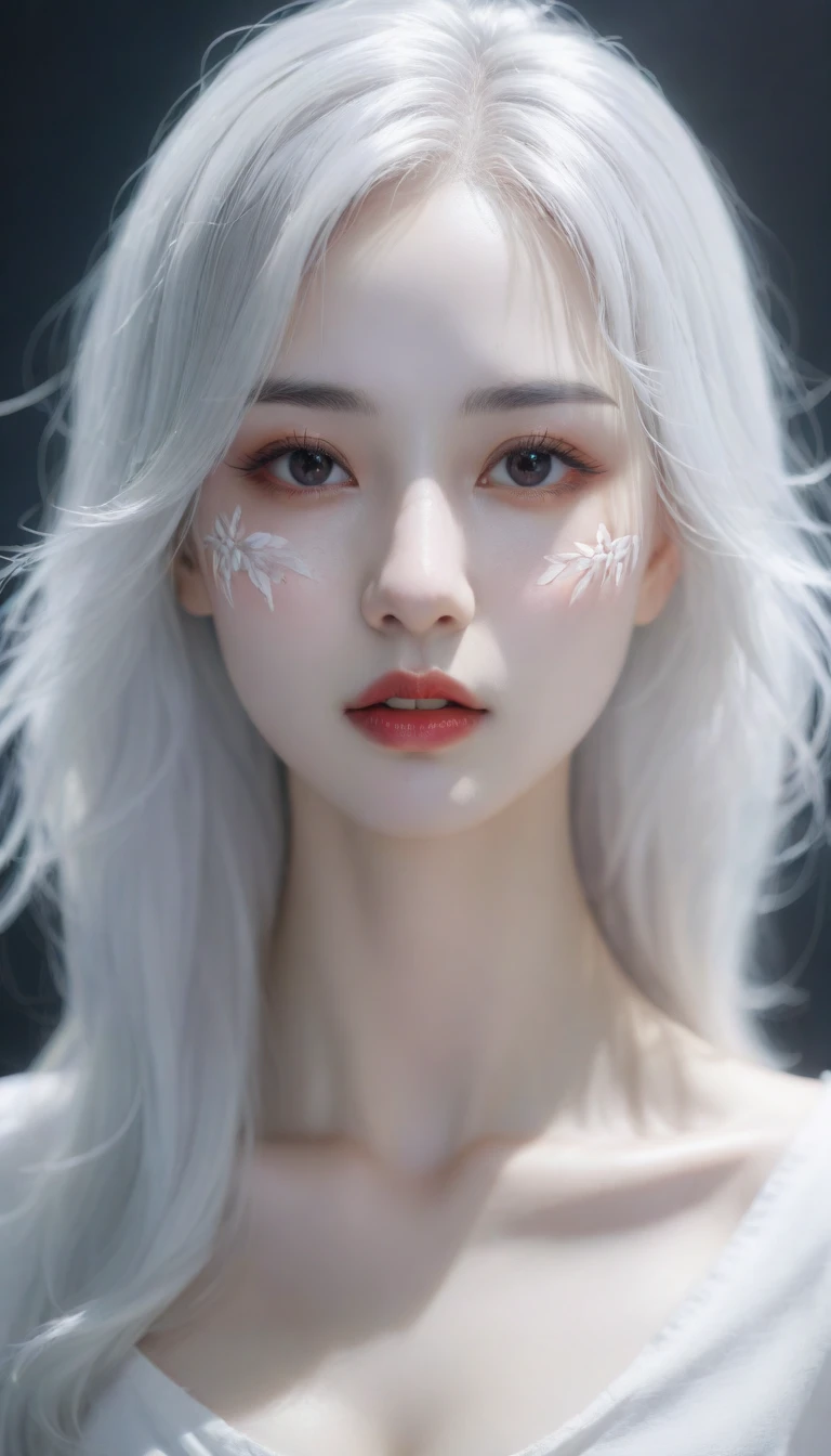 a close up of a woman with white hair and a white mask, beautiful character painting, guweiz, artwork in the style of guweiz, white haired deity, by Yang J, epic exquisite character art, stunning character art, by Fan Qi, by Wuzhun Shifan, guweiz on pixiv artstation