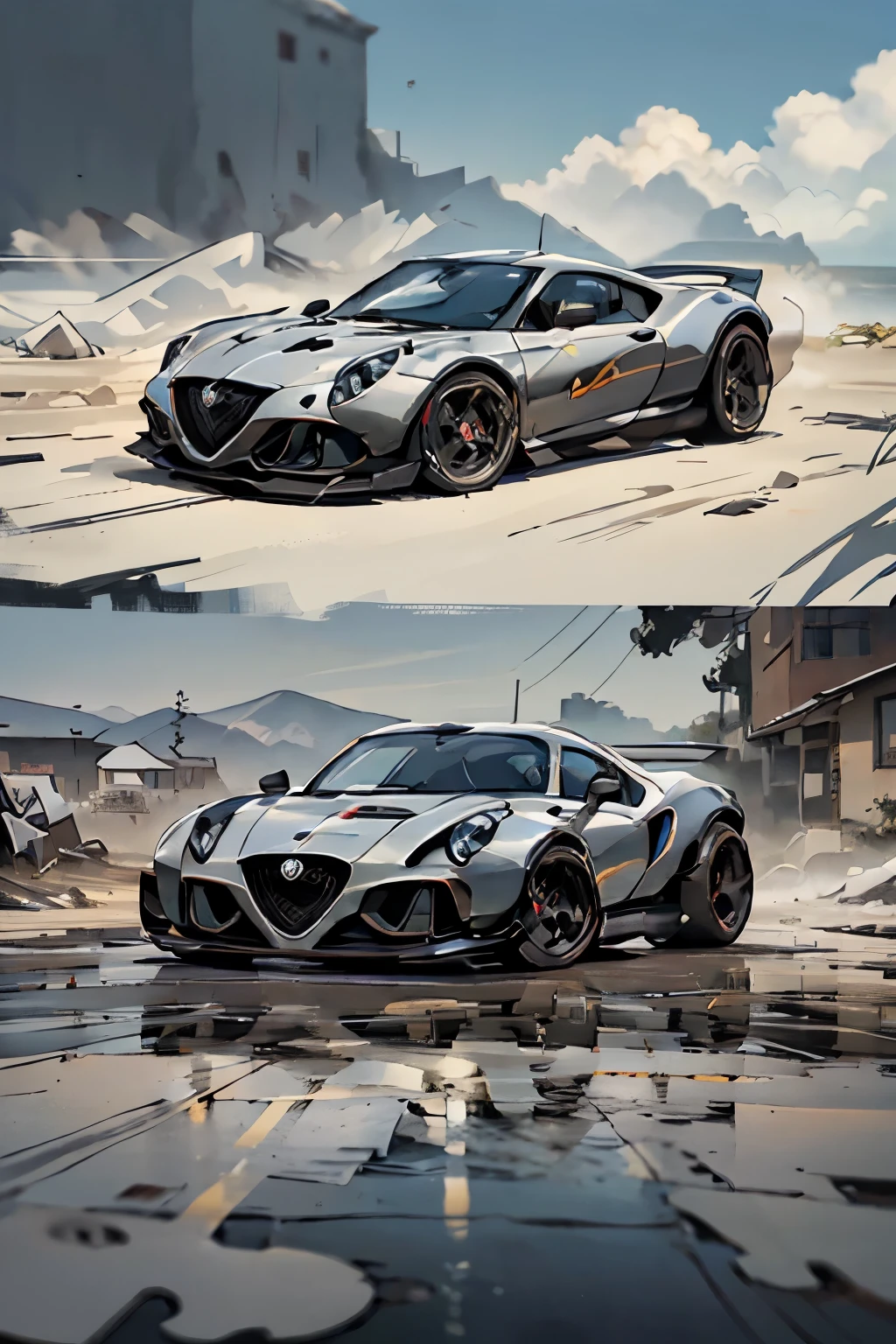 Embrace the power of bold brushstrokes and vibrant colors to craft an awe-inspiring depiction of the Alfa Romeo 4C. Instead of fixating on the intricacies of its physical attributes, channel your artistic prowess into capturing the electrifying energy and dynamic movement that define this automotive marvel. Let your creative vision take flight as you paint a breathtaking portrait that encapsulates the very essence of the Alfa Romeo 4C. With an all-encompassing view of the car, every curve and contour will come to life, making this artwork a true masterpiece that celebrates the spirit of the Alfa Romeo 4C.