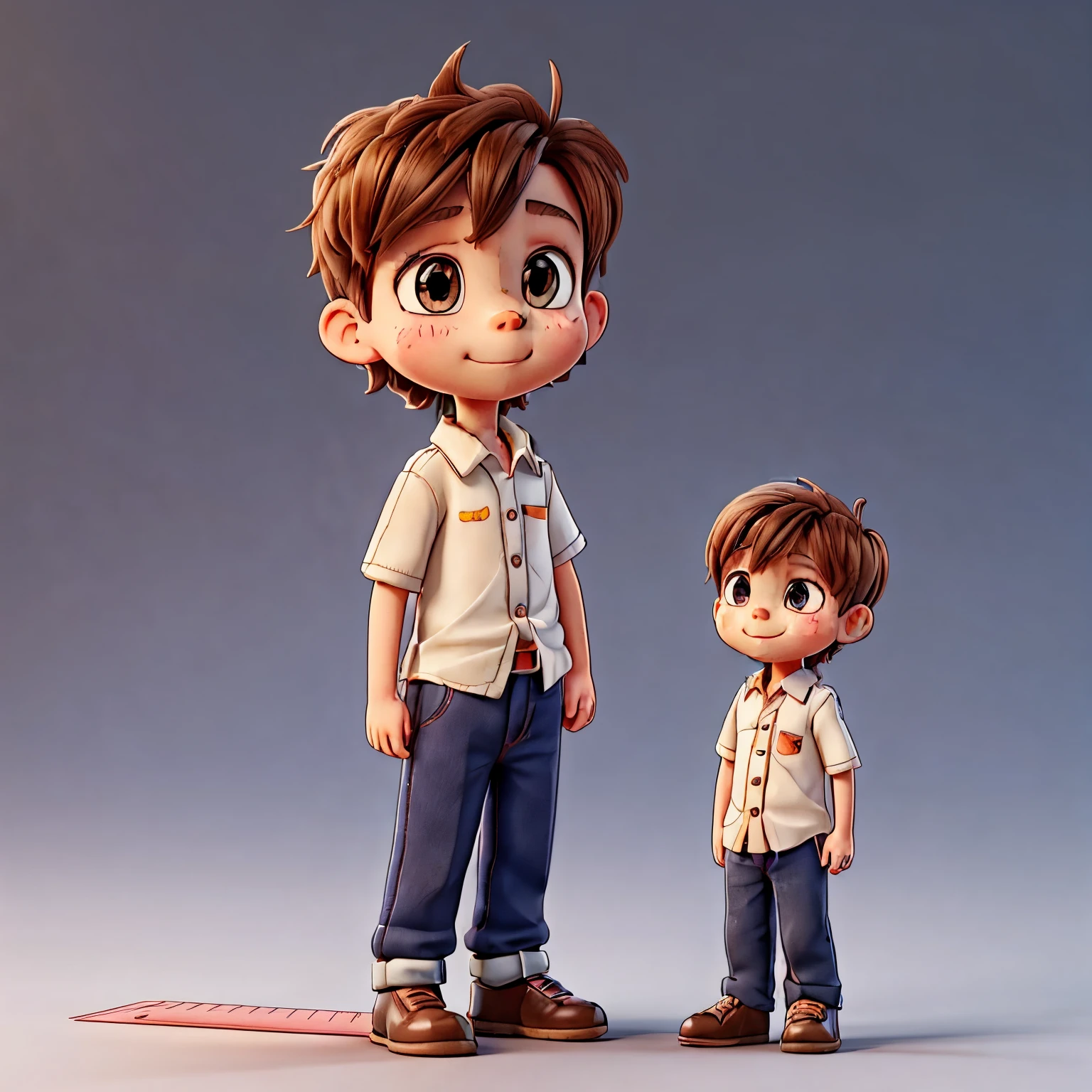 child,3D,Height ruler,tall,White background,