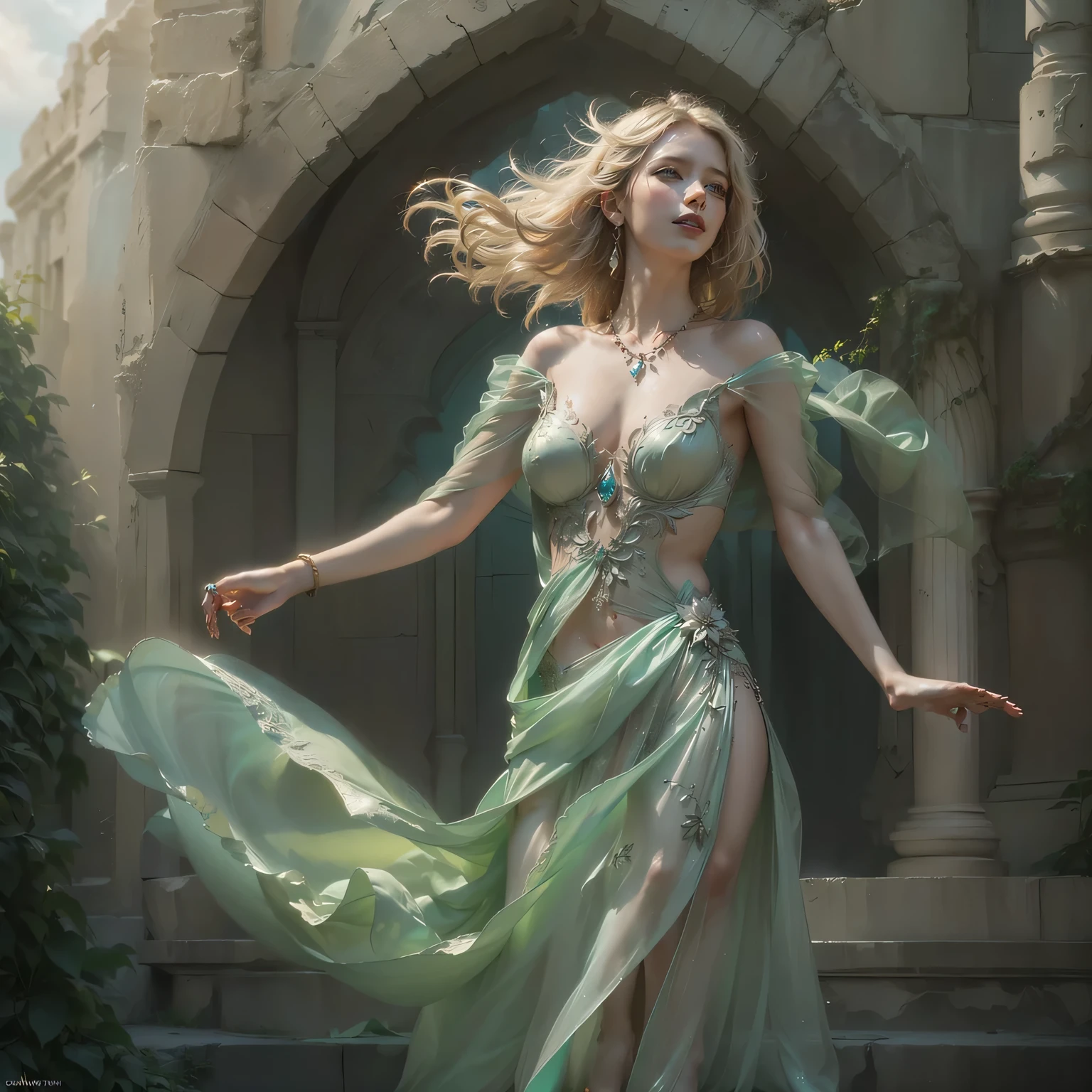 After erasing the original image, redraw the skin by blending the tones with the surroundings.