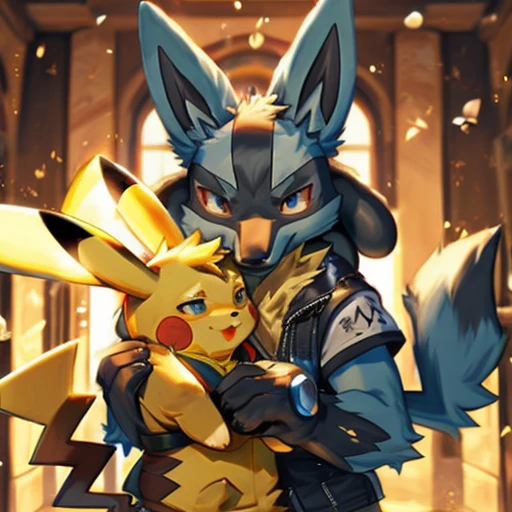 Crie um Pokémon unity Lucario Pikachu
