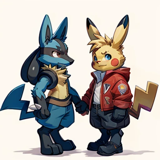 Crie um Pokémon unity Lucario Pikachu