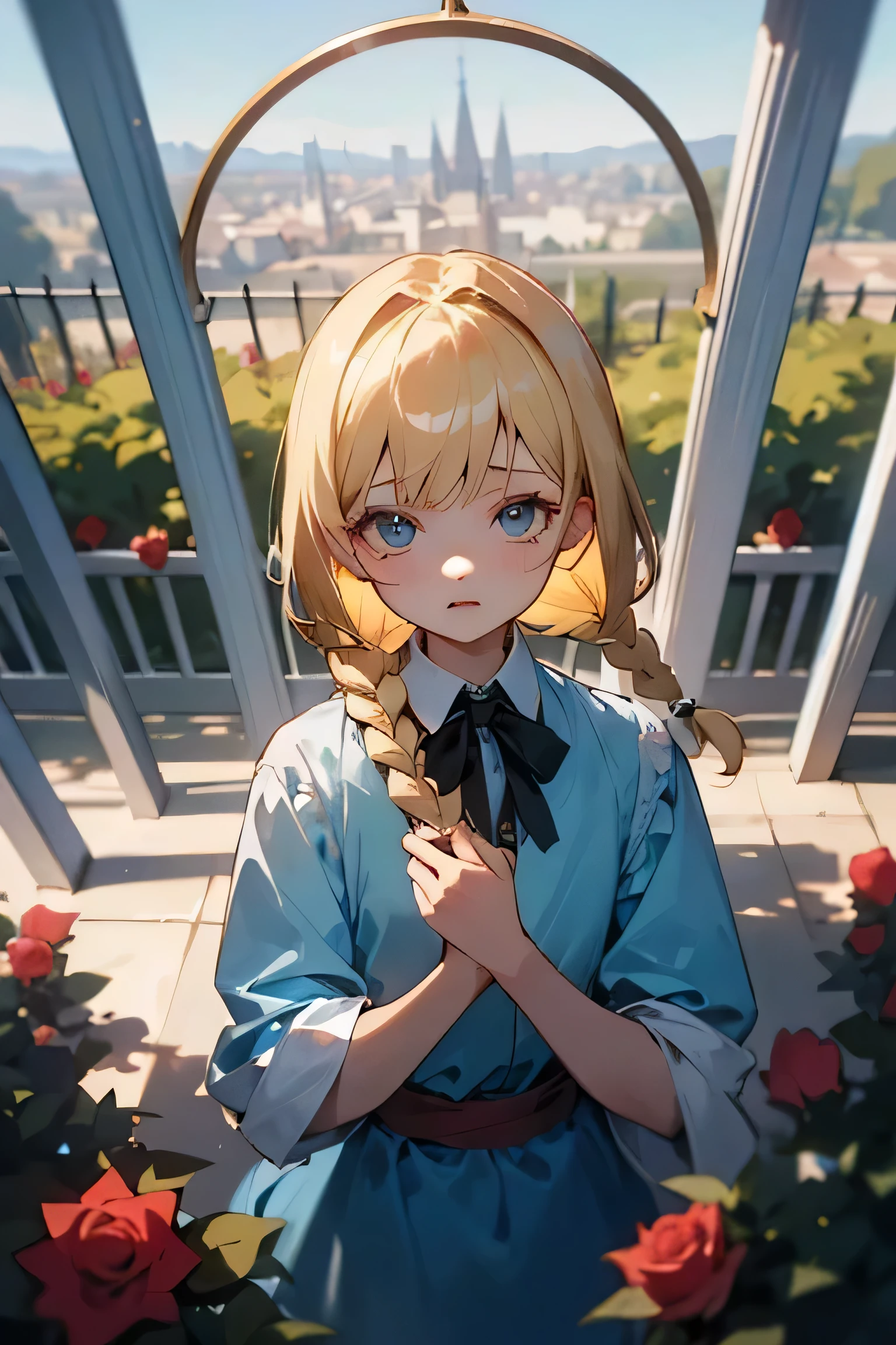 black ribbon to tie the braid