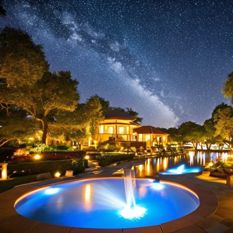 dark fountain twinkling stars Samishige Sparkling complicated beautiful