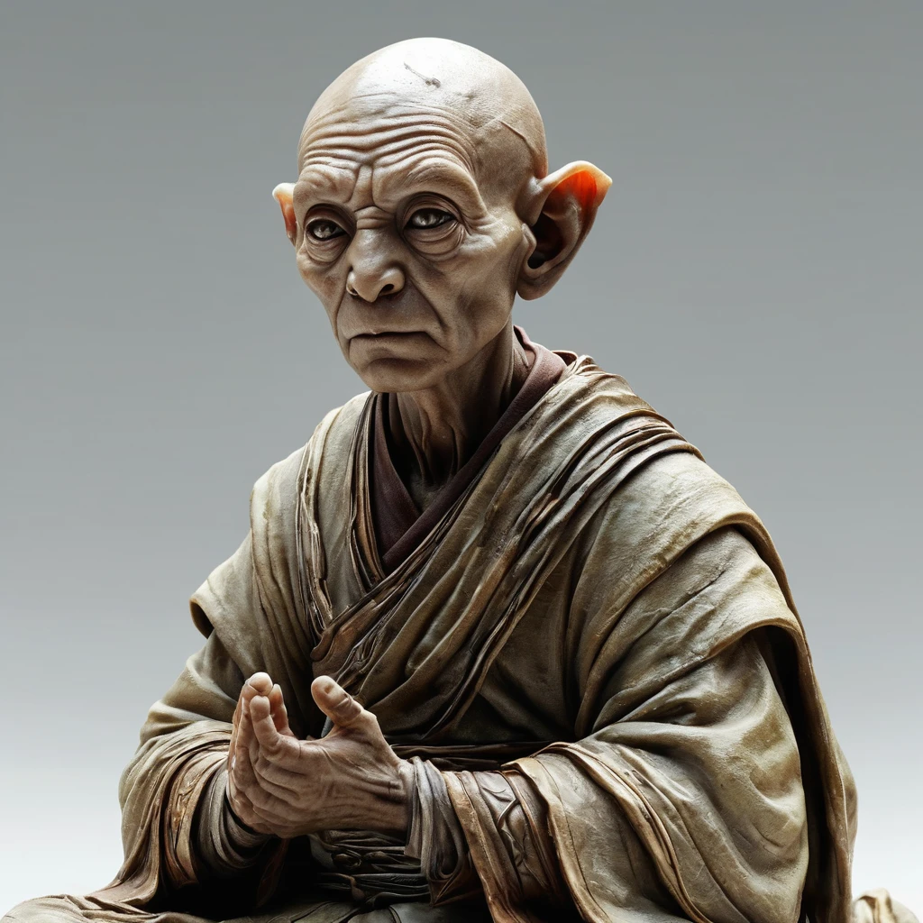 "Witness the wisdom and serenity of an ultra-realistic monk in ultra-definition! In this amazing miniature de resina, Immerse yourself in the world of an old, illuminated alien on a white background, Wrapped in powerful and strong colors that bring every detail to life. Seus olhos profundos e tranquilos transmitem uma sabedoria atemporal, while every wrinkle and line of his face tells a unique story. Feel the inspiration and peace emanating from this alien as he meditates in silence. Clique agora e permita-se ser envolvido por esta aura de calma e tranquilidade!"